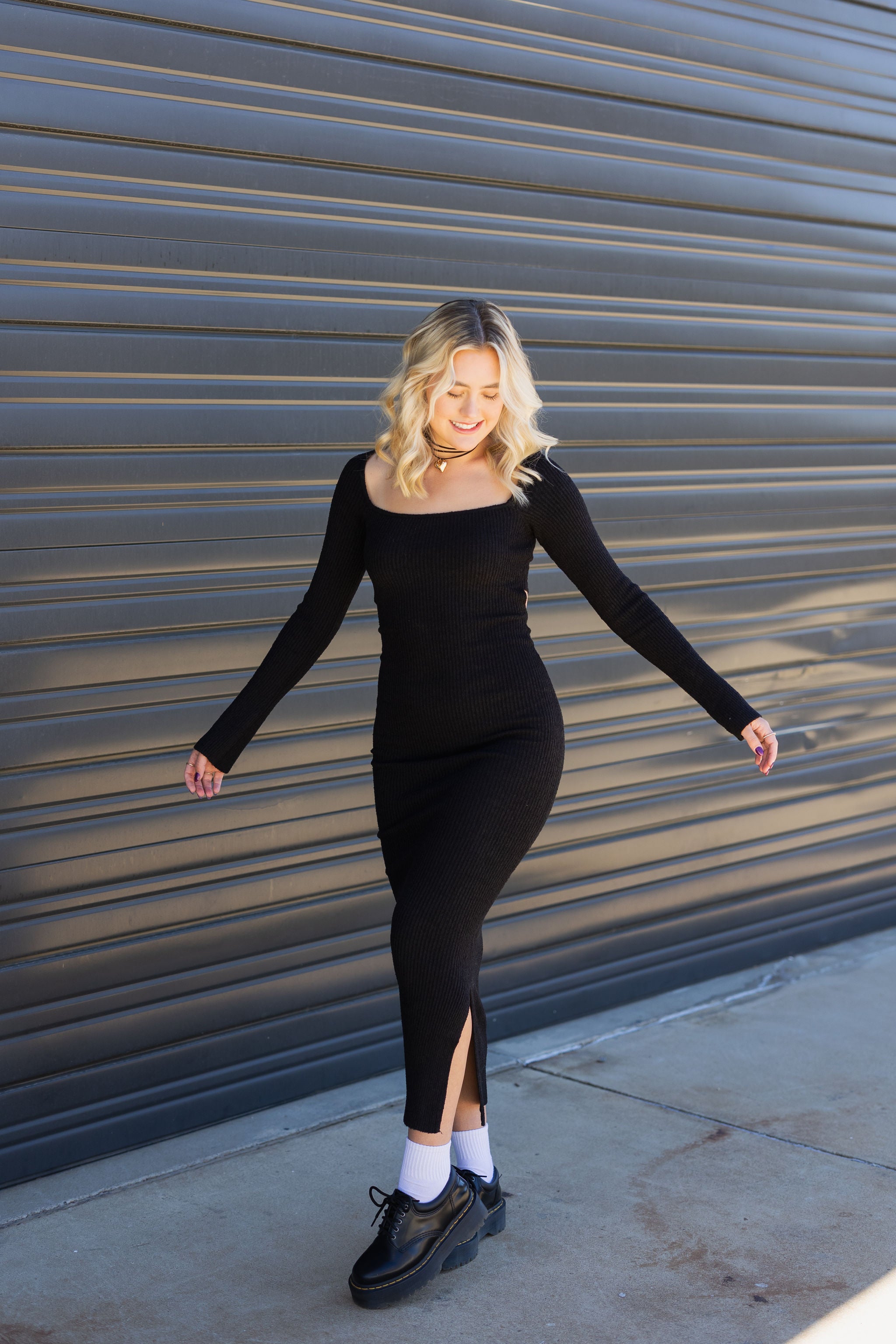 No Surprises Long Sleeve Knit Dress