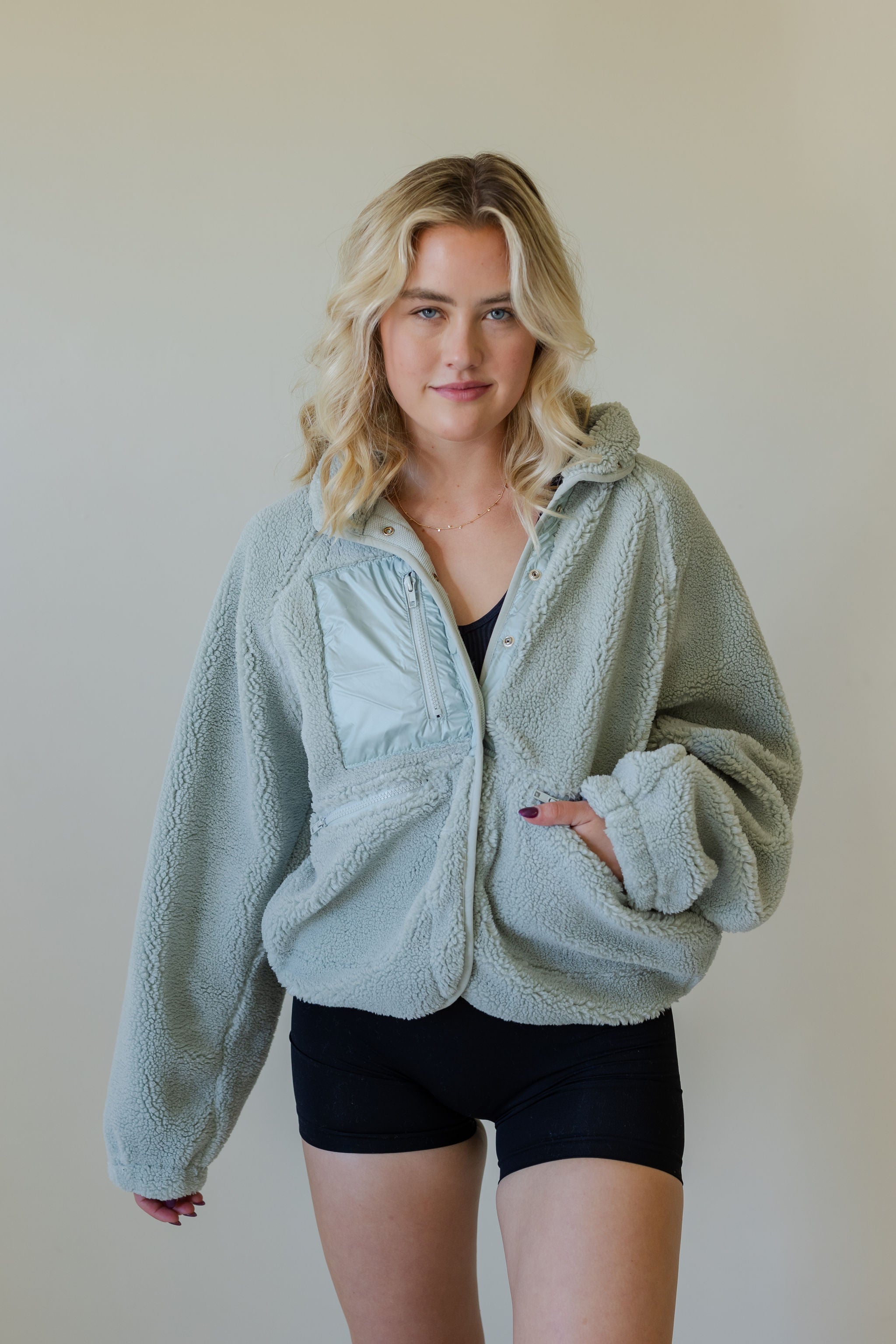 Chilly Nights Sherpa Jacket by For Good