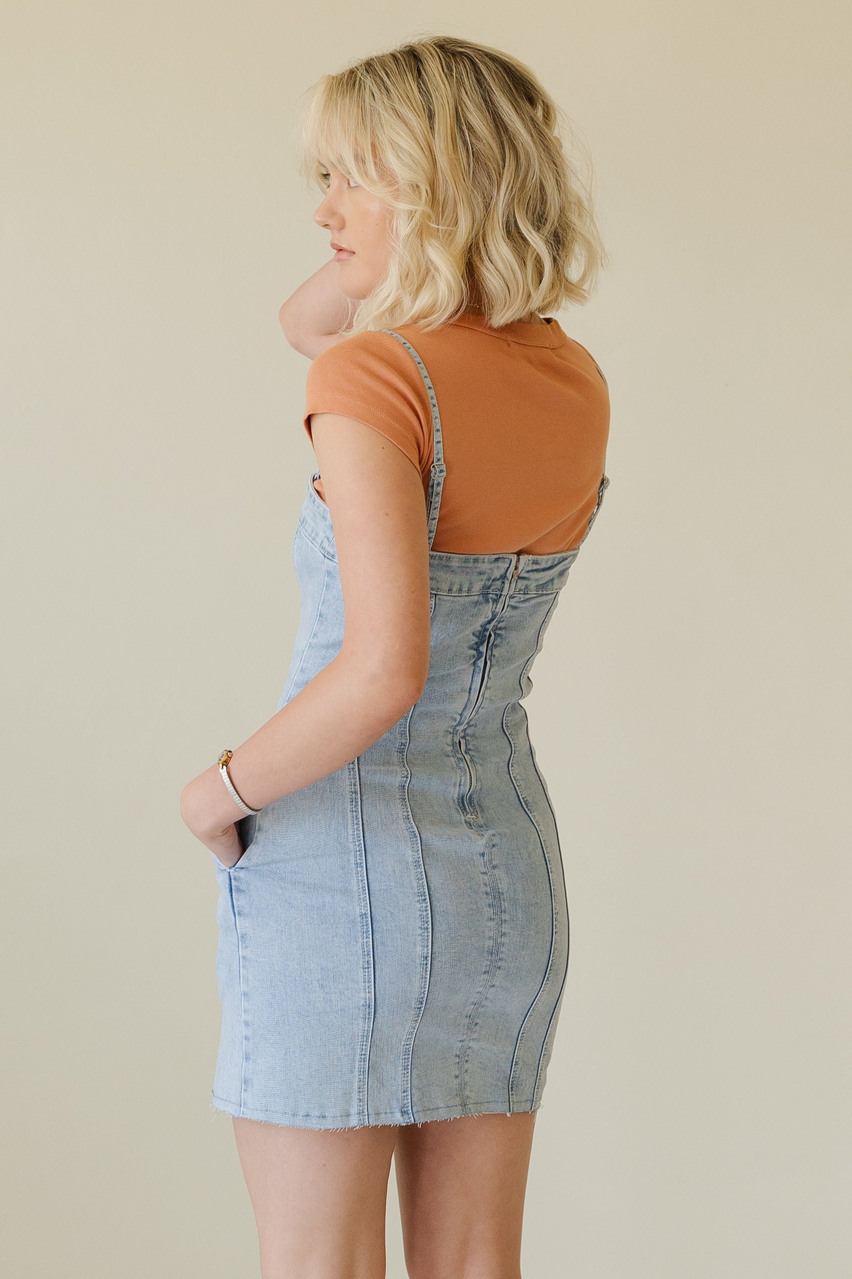 Know Better Denim Cami Dress by For Good