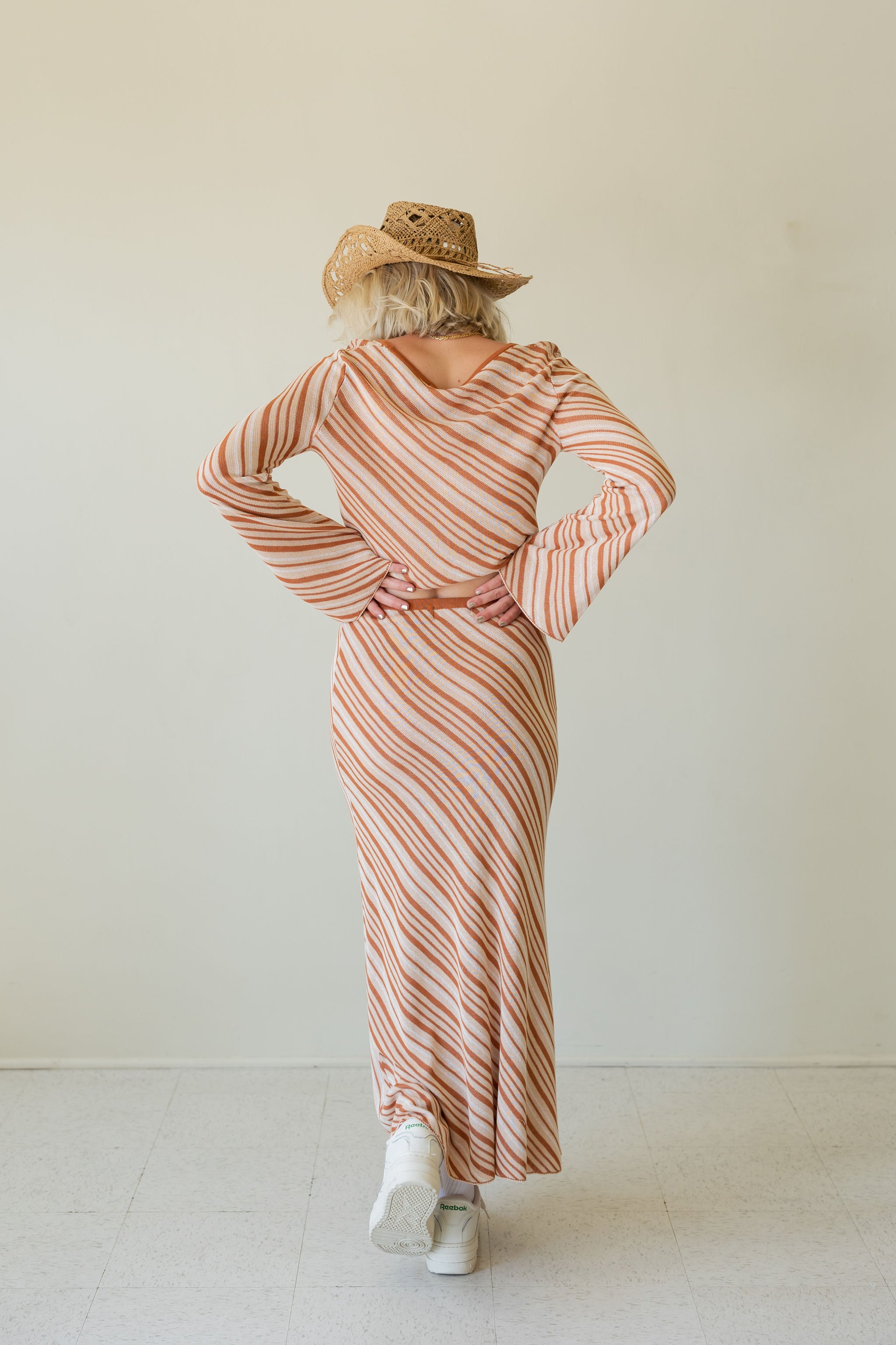 Another Place Striped Knit Maxi Skirt by For Good