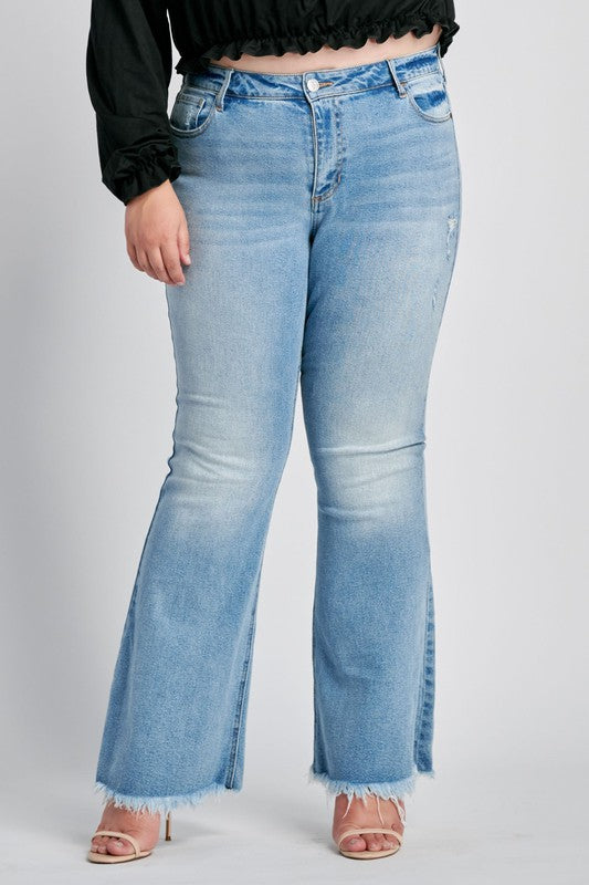 Just Me Mid Rise Flare Jeans by Nectar Curve