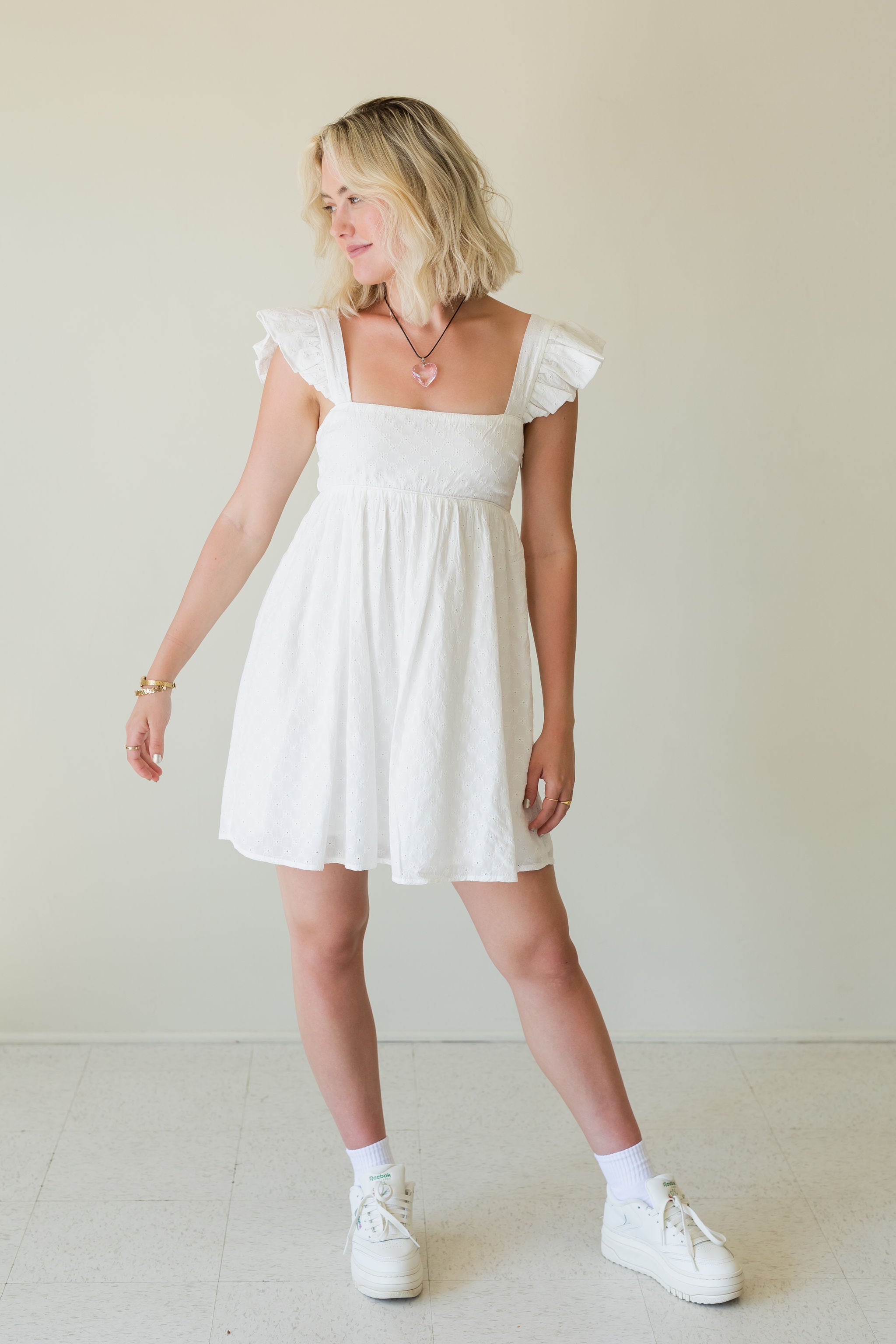 Prove It Babydoll Eyelet Dress