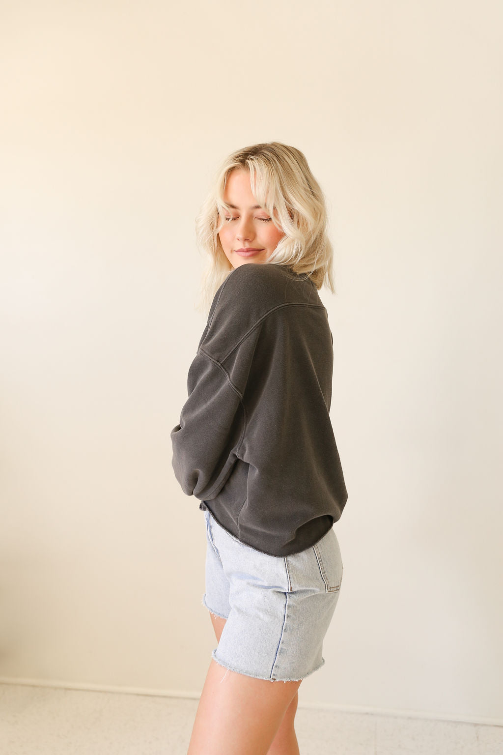 Not Much Relaxed Crop Sweater