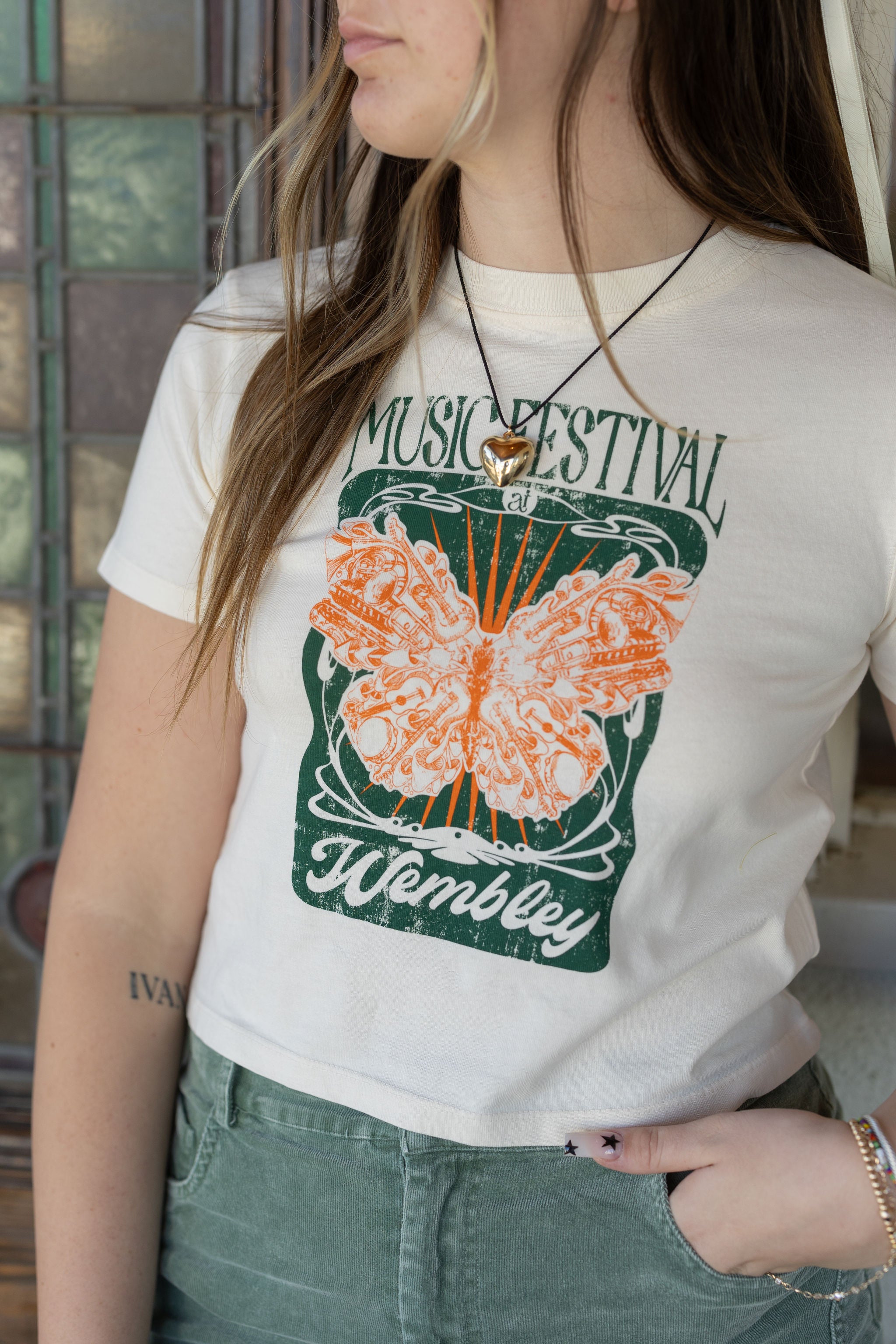 Wembley Graphic Baby Crop Tee