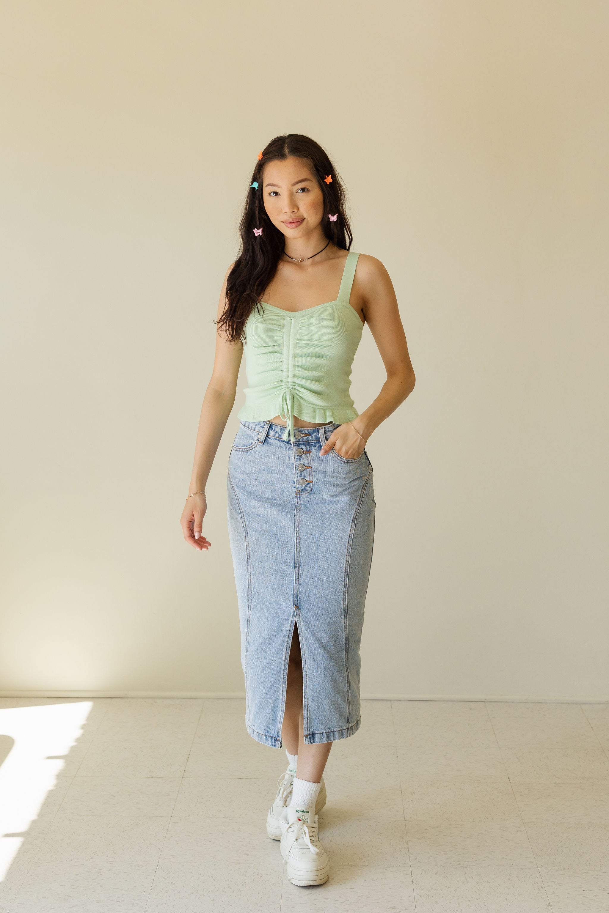 Ask Me Sleeveless Knit Top