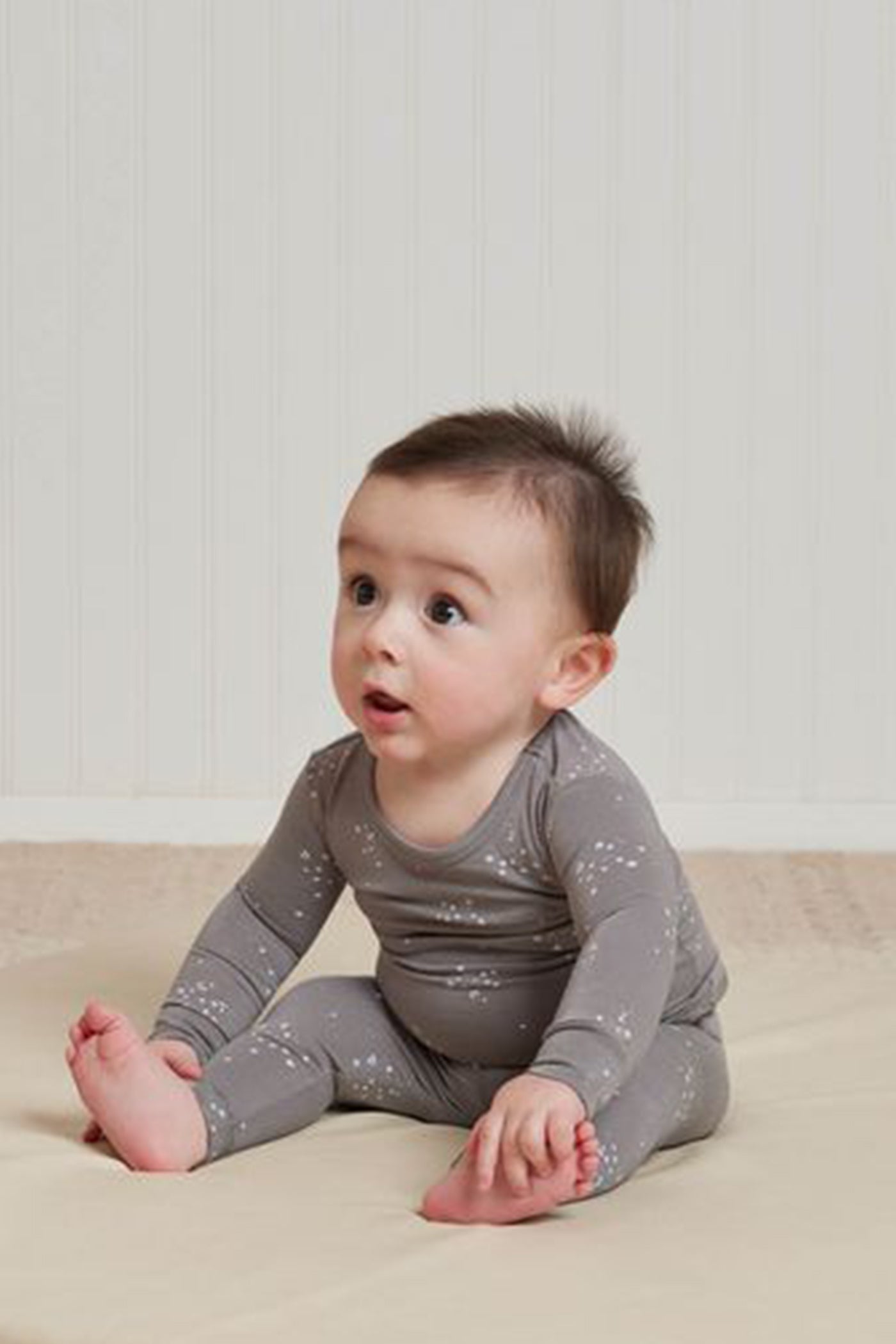 Twinkle Print Bamboo Pajama Kids Set by Quincy Mae