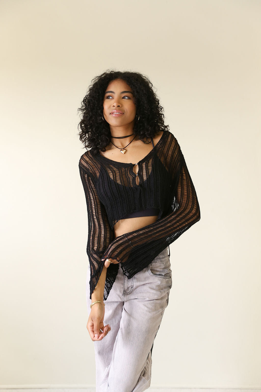 A Delight Long Sleeve Knit Crop Top