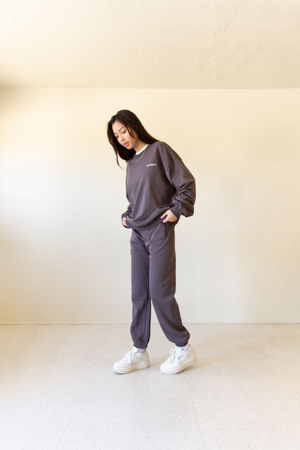 Charcoal High Rise Jogger Pants