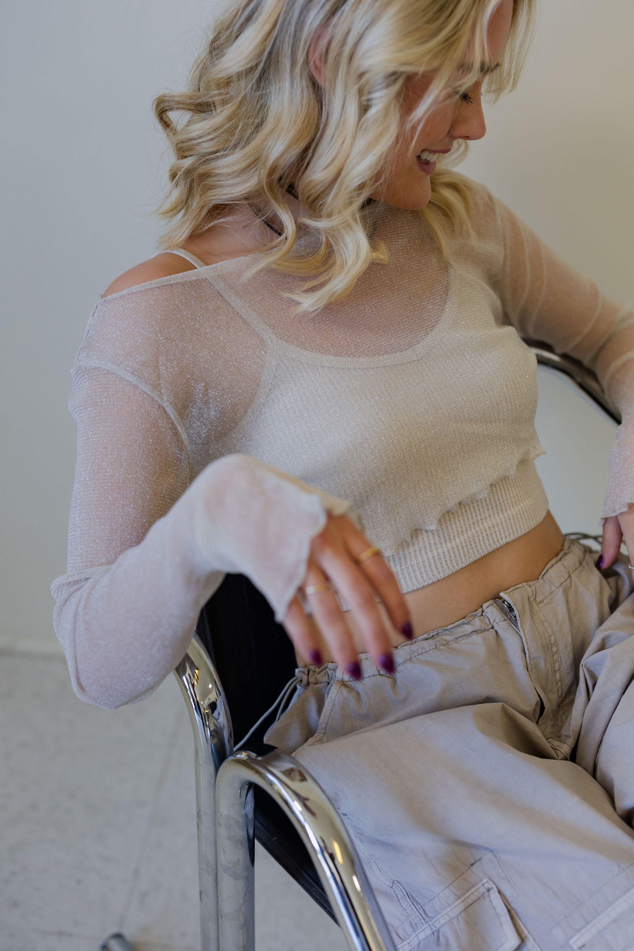 Forever Yours Long Sleeve Sheer Top