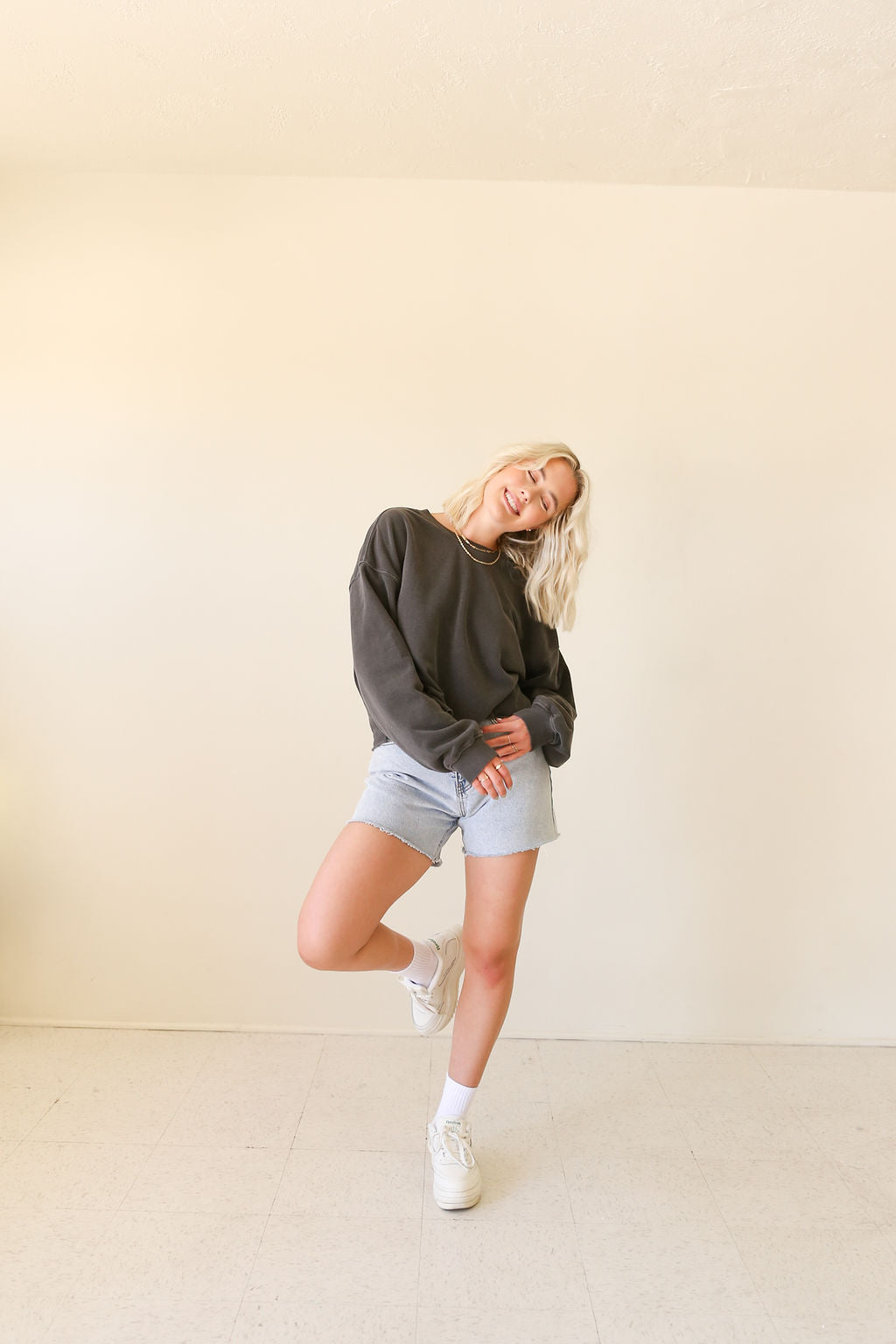 Not Much Relaxed Crop Sweater