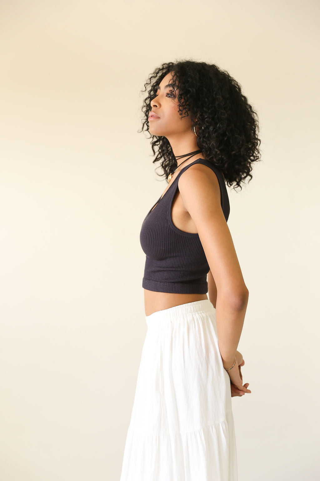 Great Day Ribbed Sleeveless Top by For Good