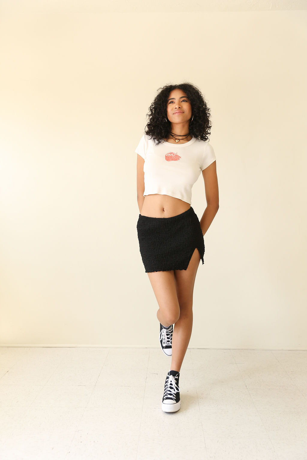 Moving Fast Textured Skirt
