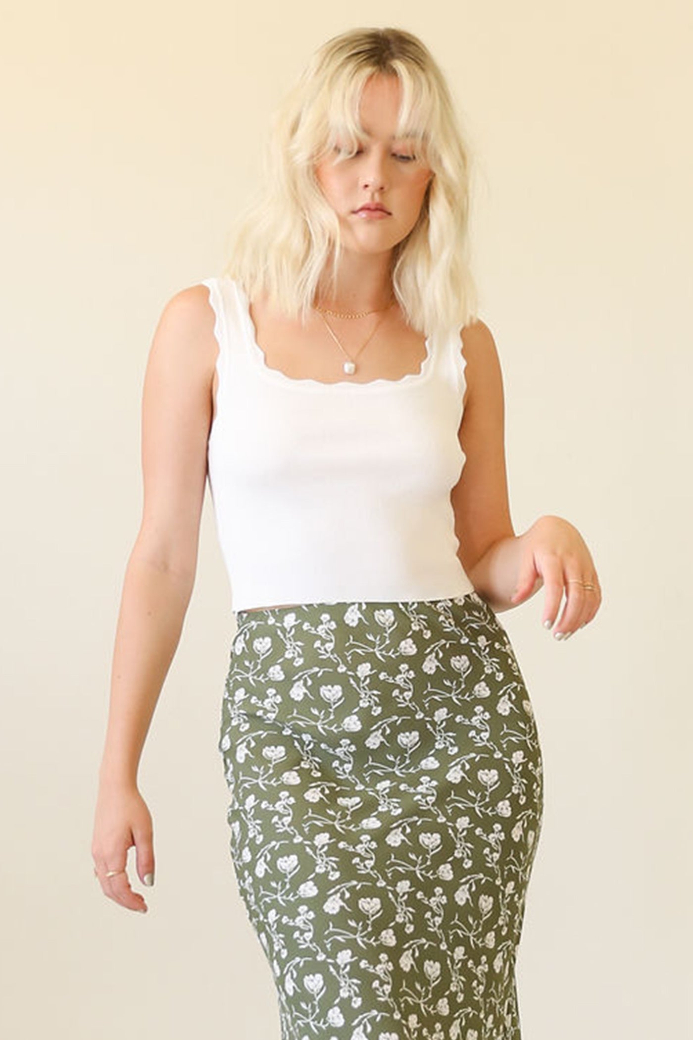 White Sleeveless Crop Top