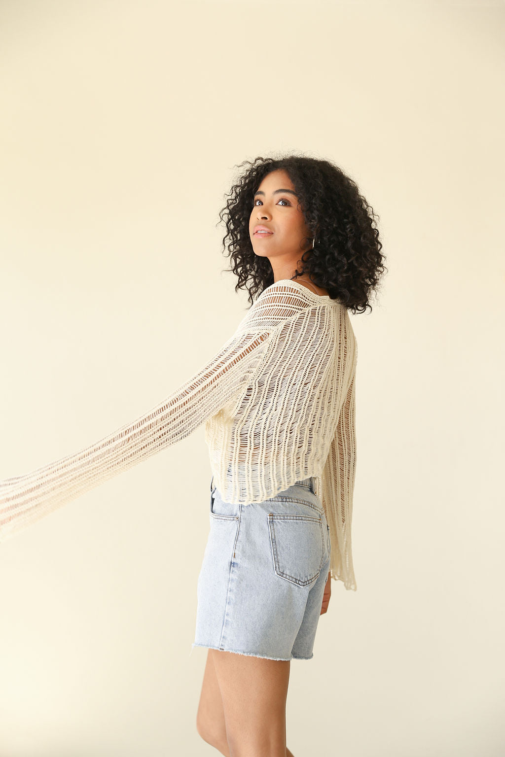 A Delight Long Sleeve Knit Crop Top