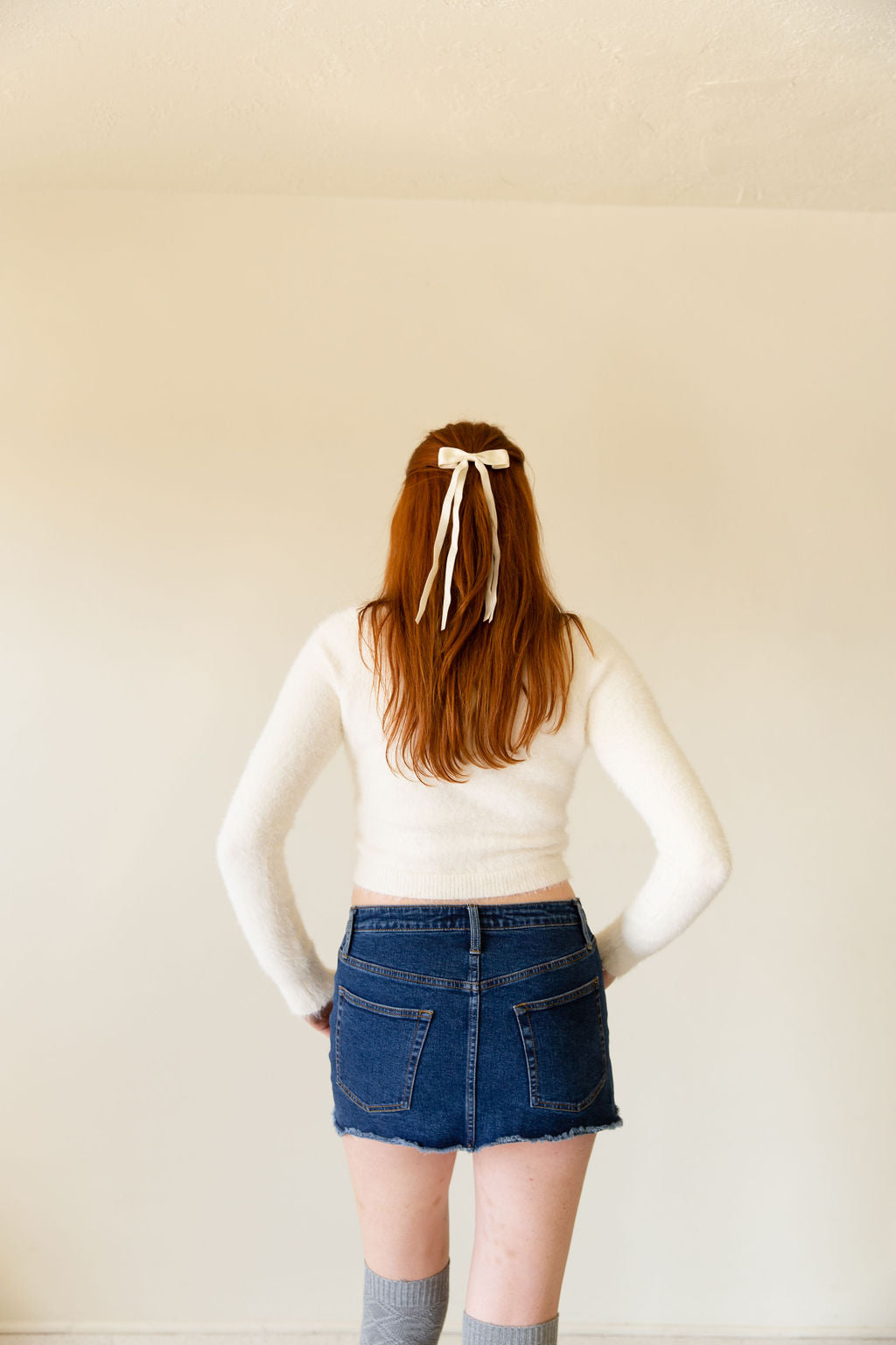 My Way Fuzzy Crop Sweater