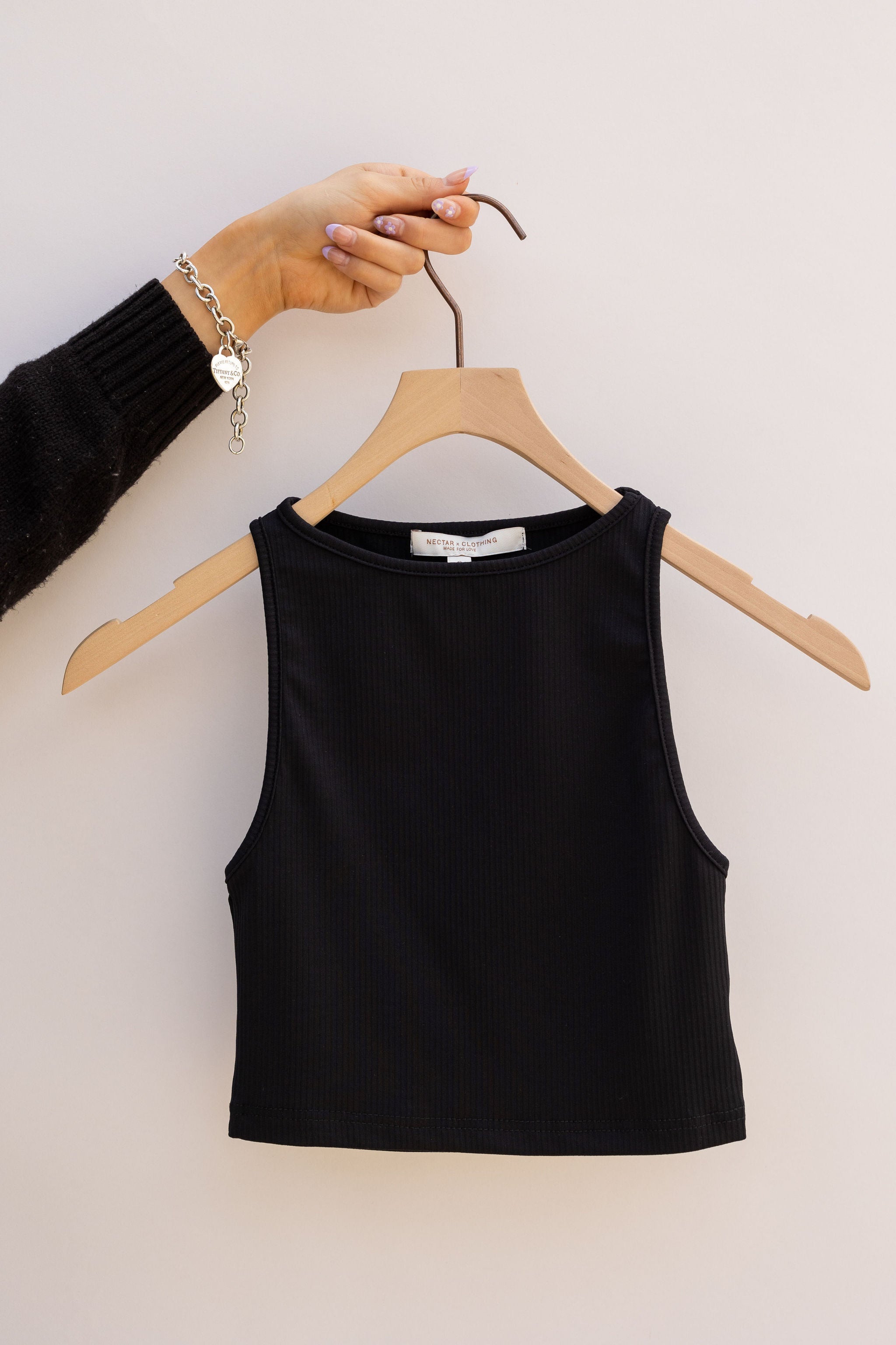 Right & Wrong Ribbed Crop Top