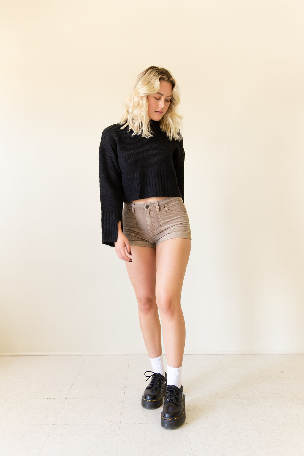 Taupe Corduroy Shorts