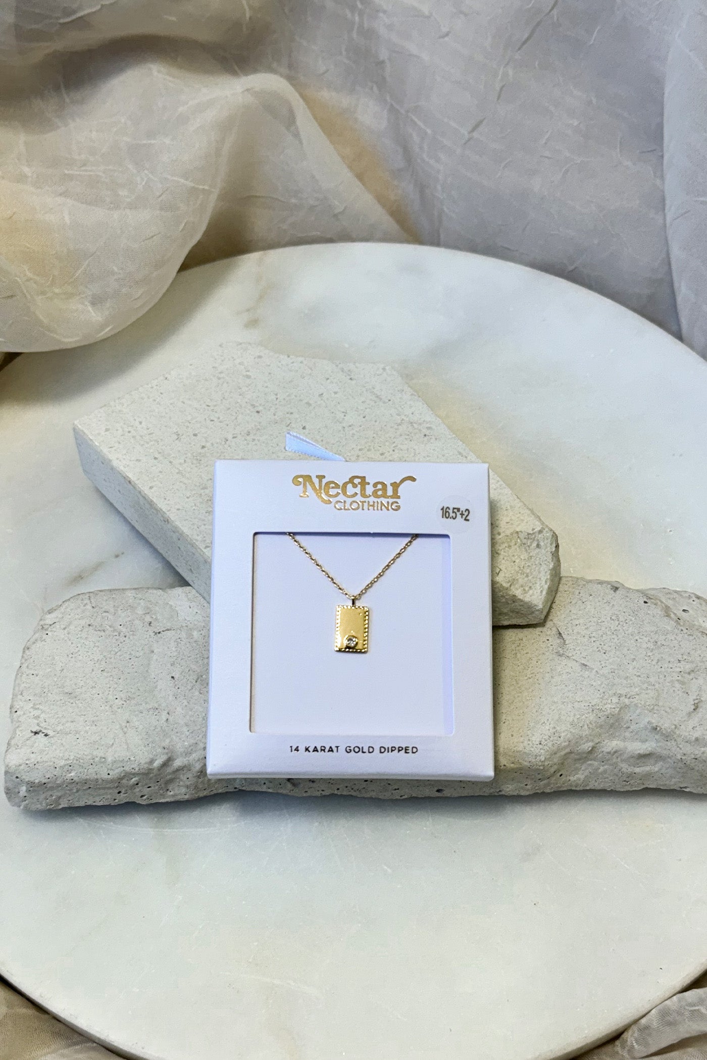 Dainty Plaque Pendant Necklace
