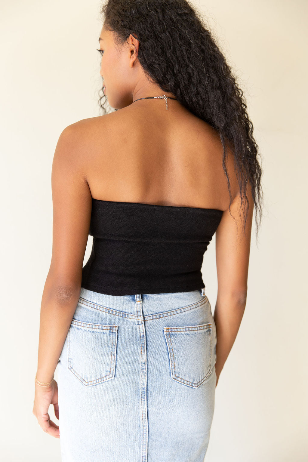 Feel Everything Strapless Knit Top