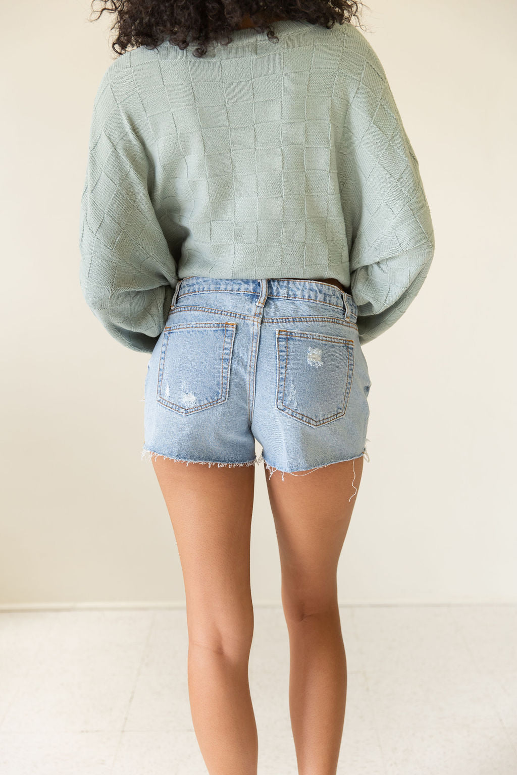 Happy Hour Distressed Denim Shorts