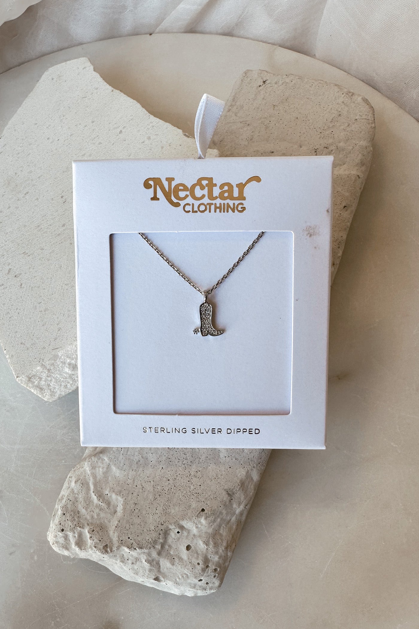 Dainty Cowbow Boot Pendant Necklace