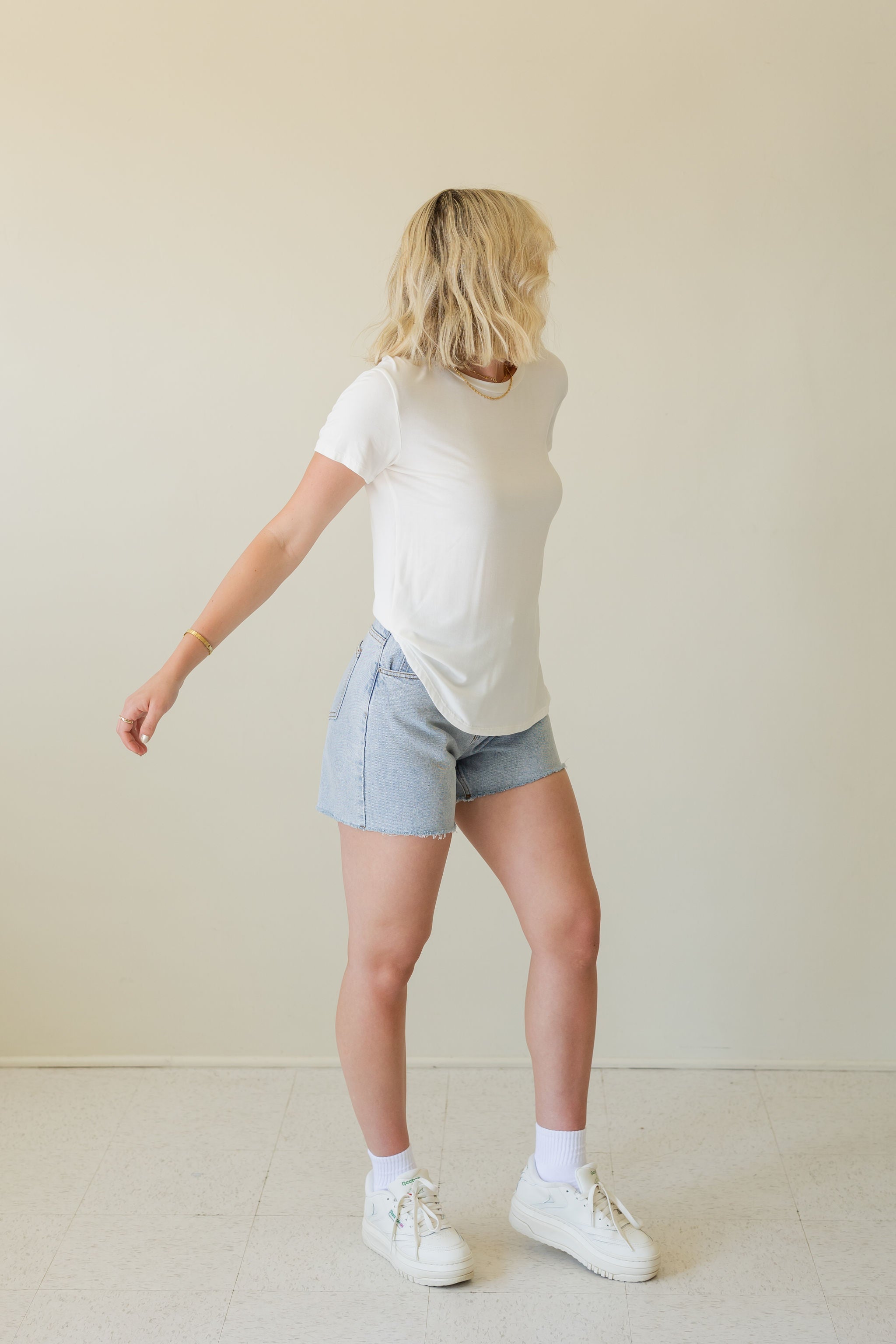 Light Wash Denim Shorts