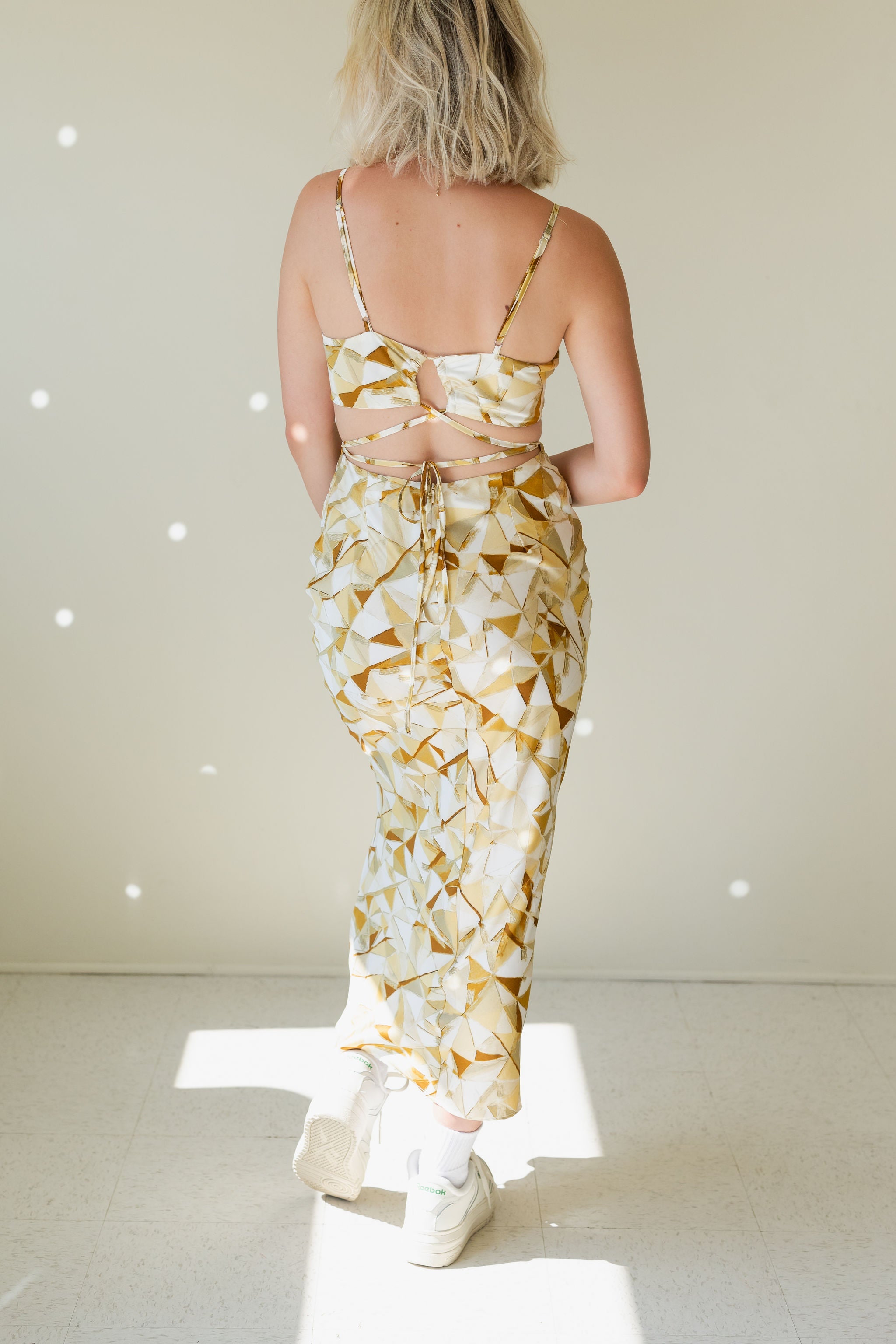 The Endearing Geo Print Maxi Dress