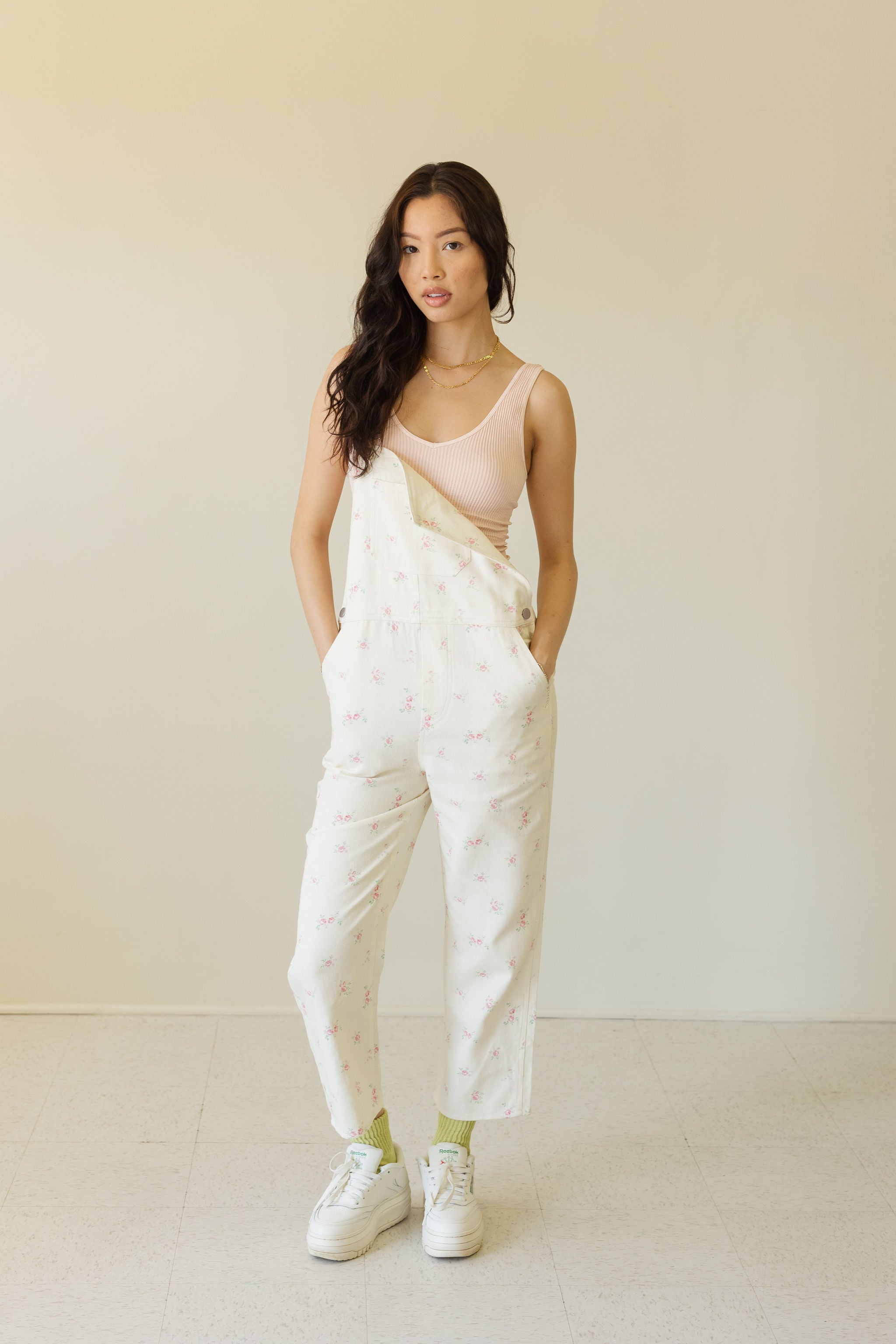 More Love Floral Overalls