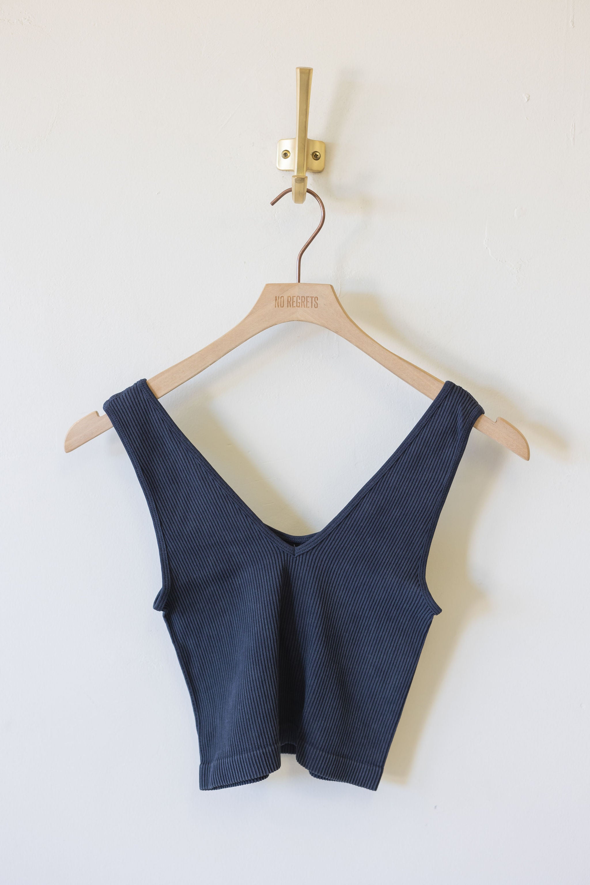 Black Ribbed Brami Top