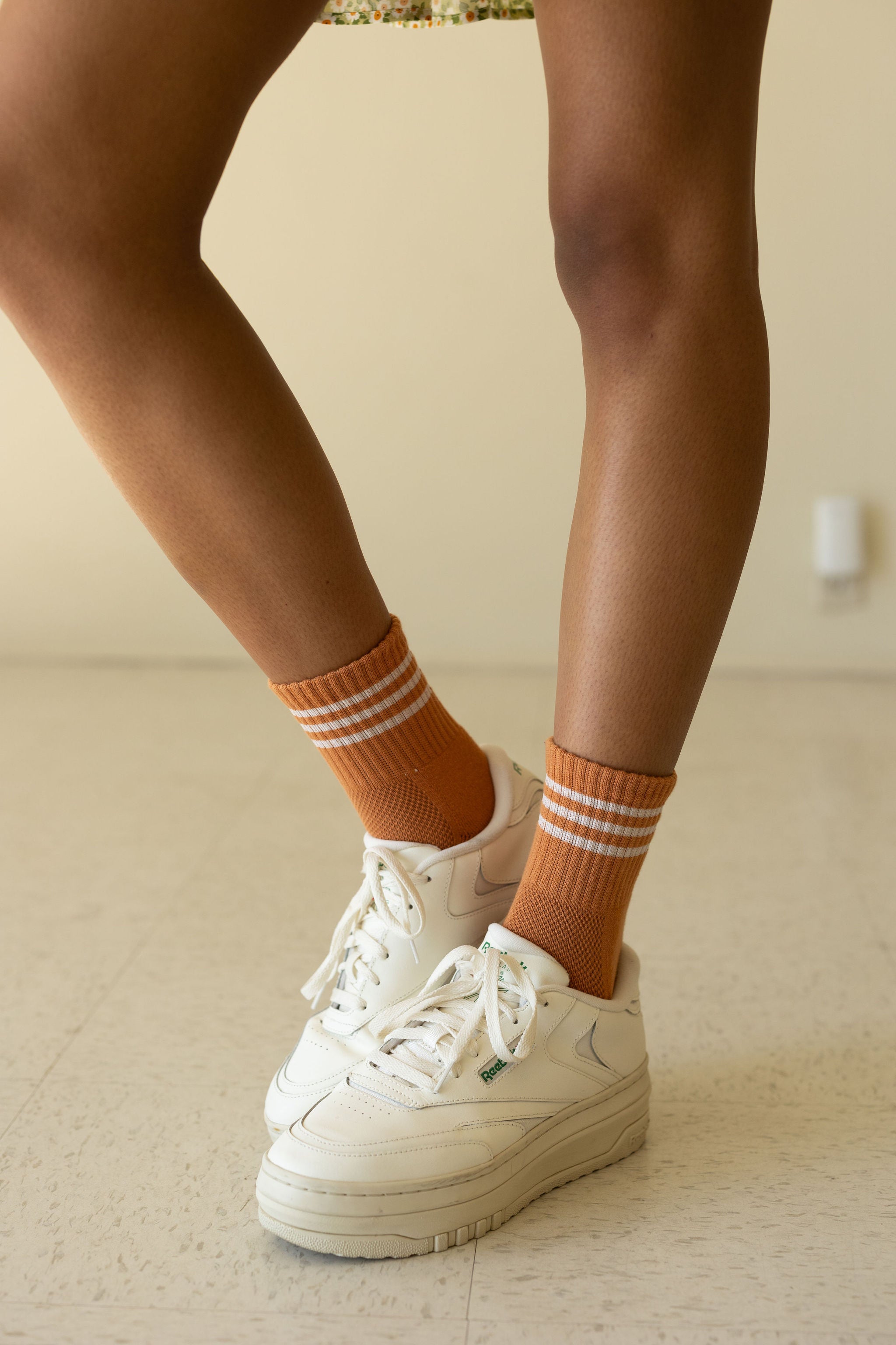 Ribbed Knit Stripe Socks