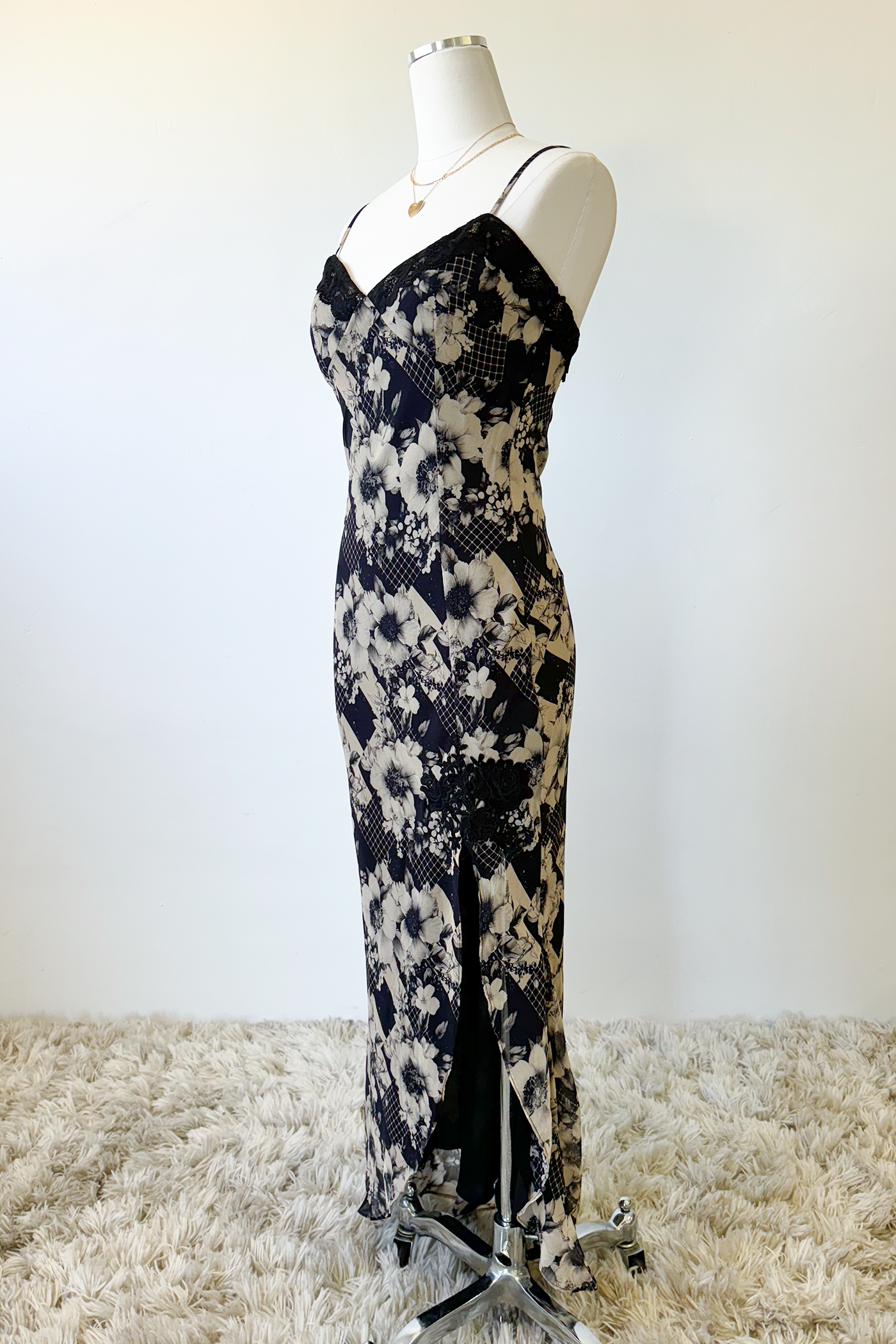 Mixed Floral Midi Dress