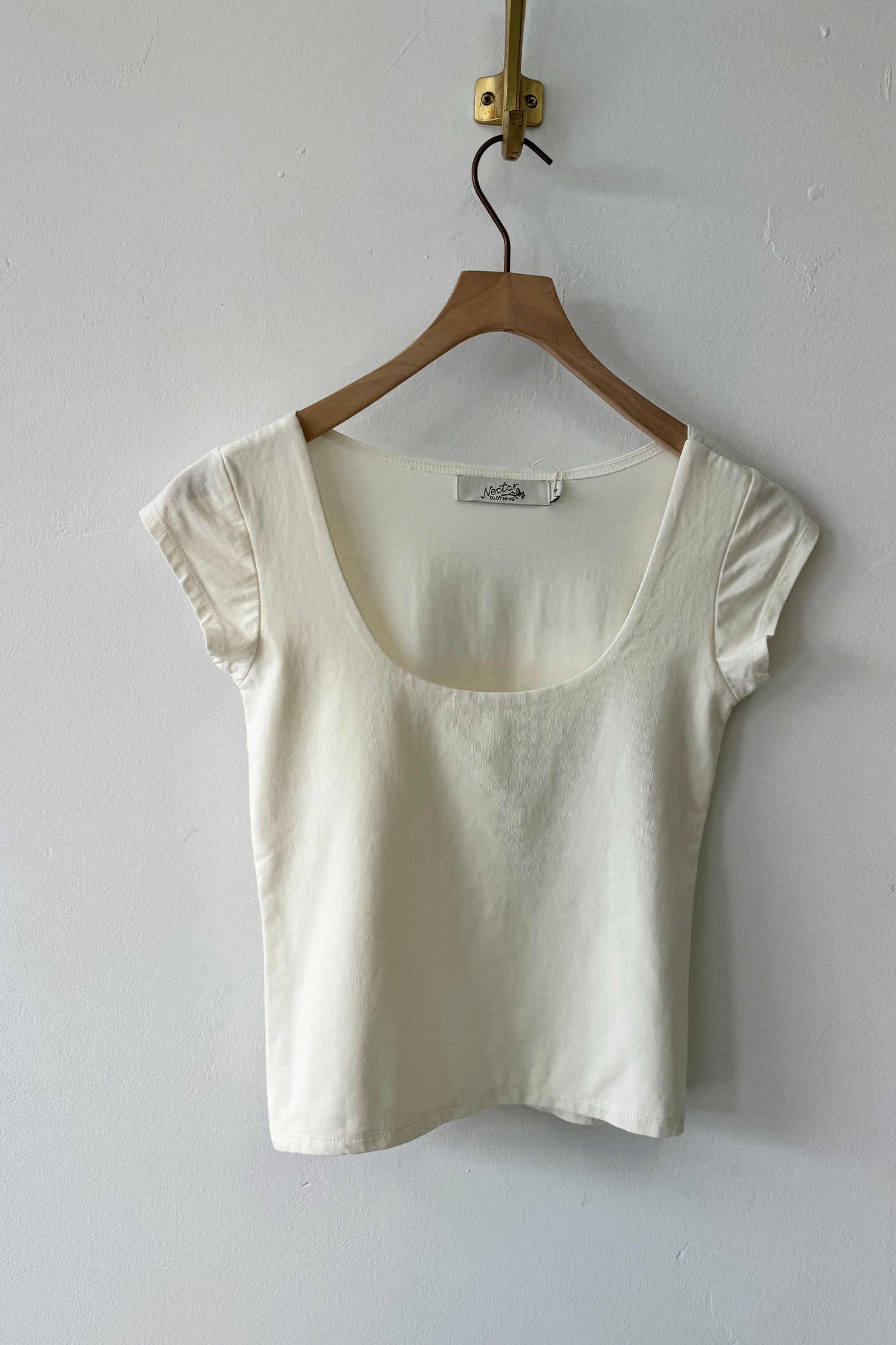 Basic Square Neck Short Sleeve Top