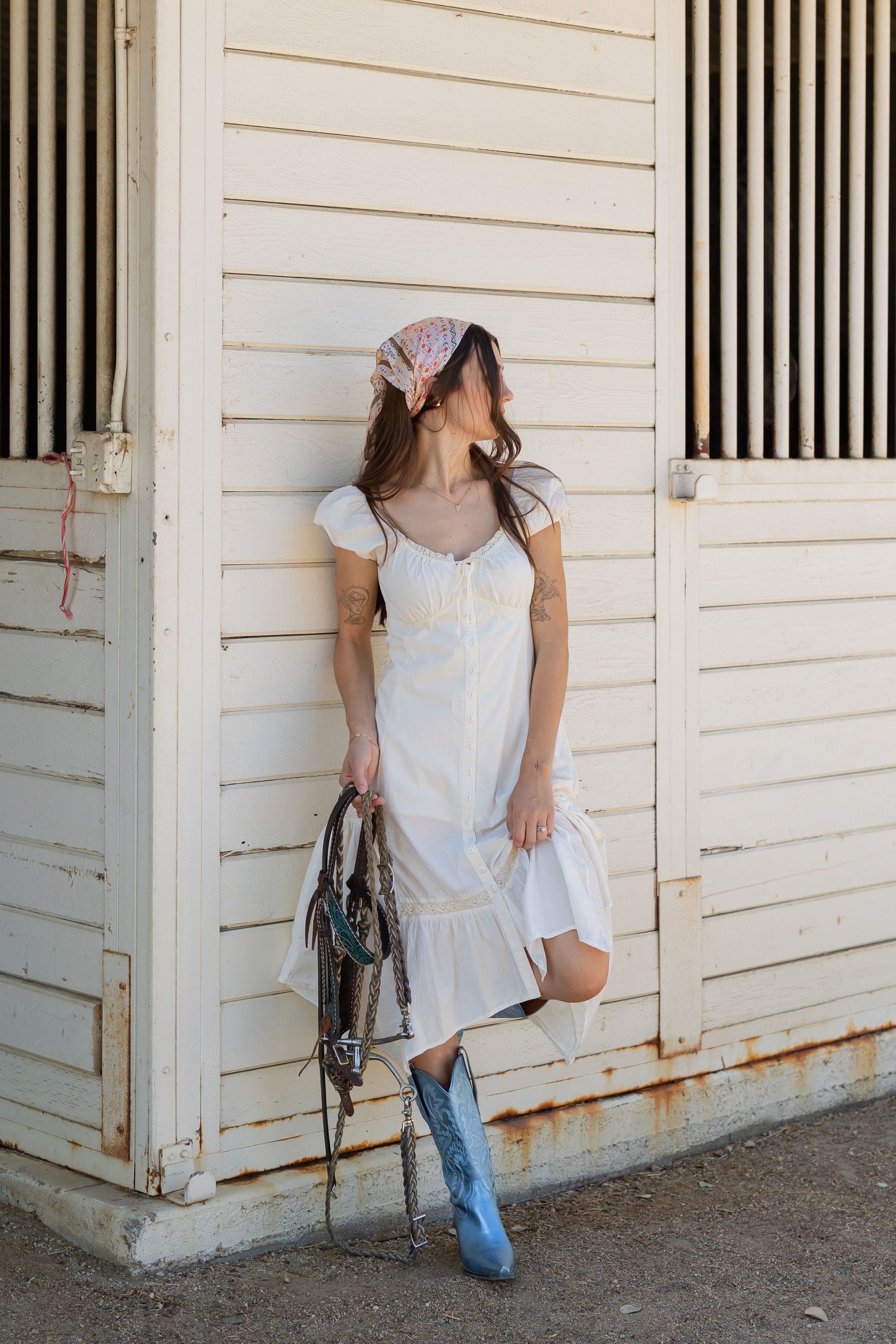Midi Peasant Dress