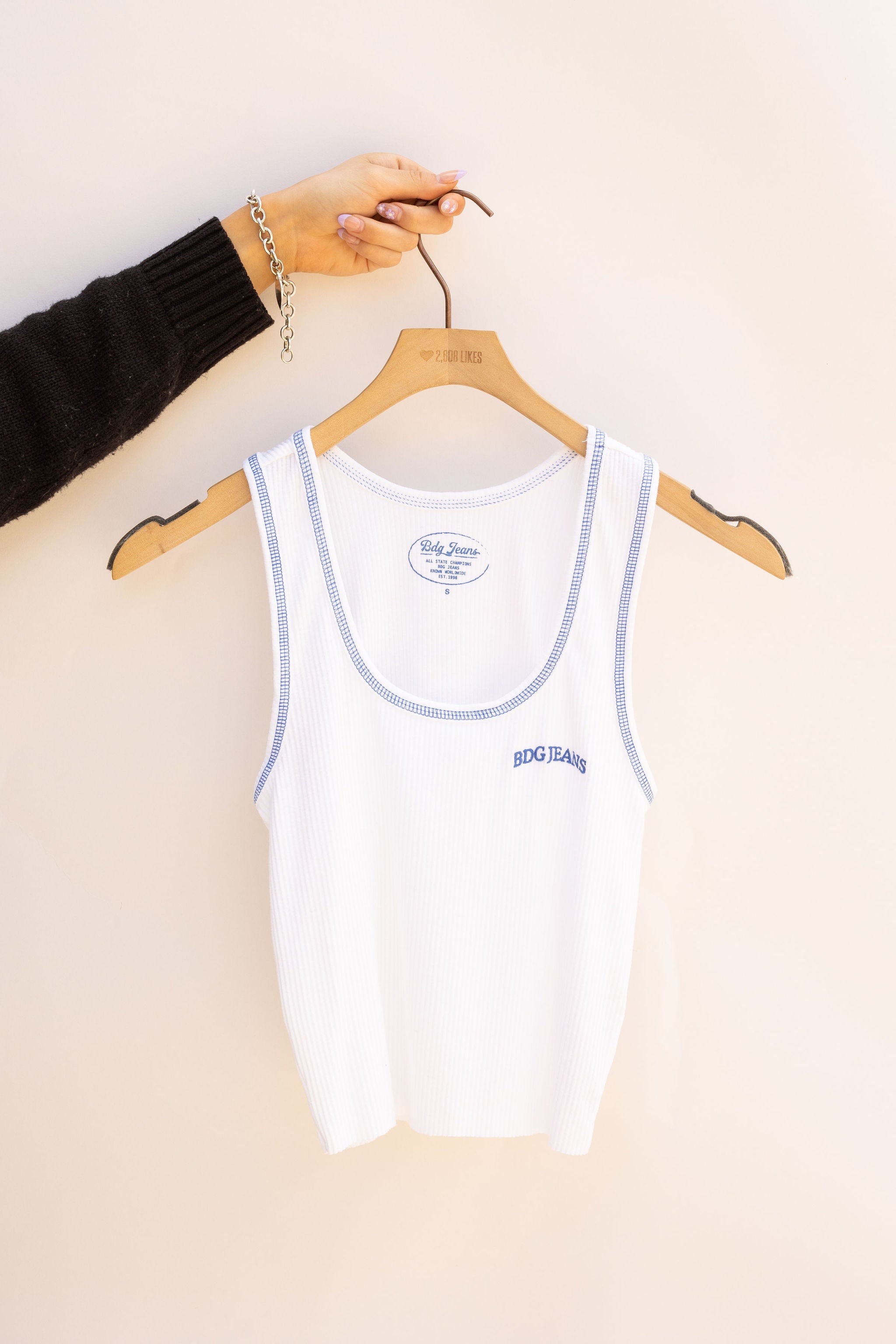 Constitch Knit Sleeveless Crop Top by BDG