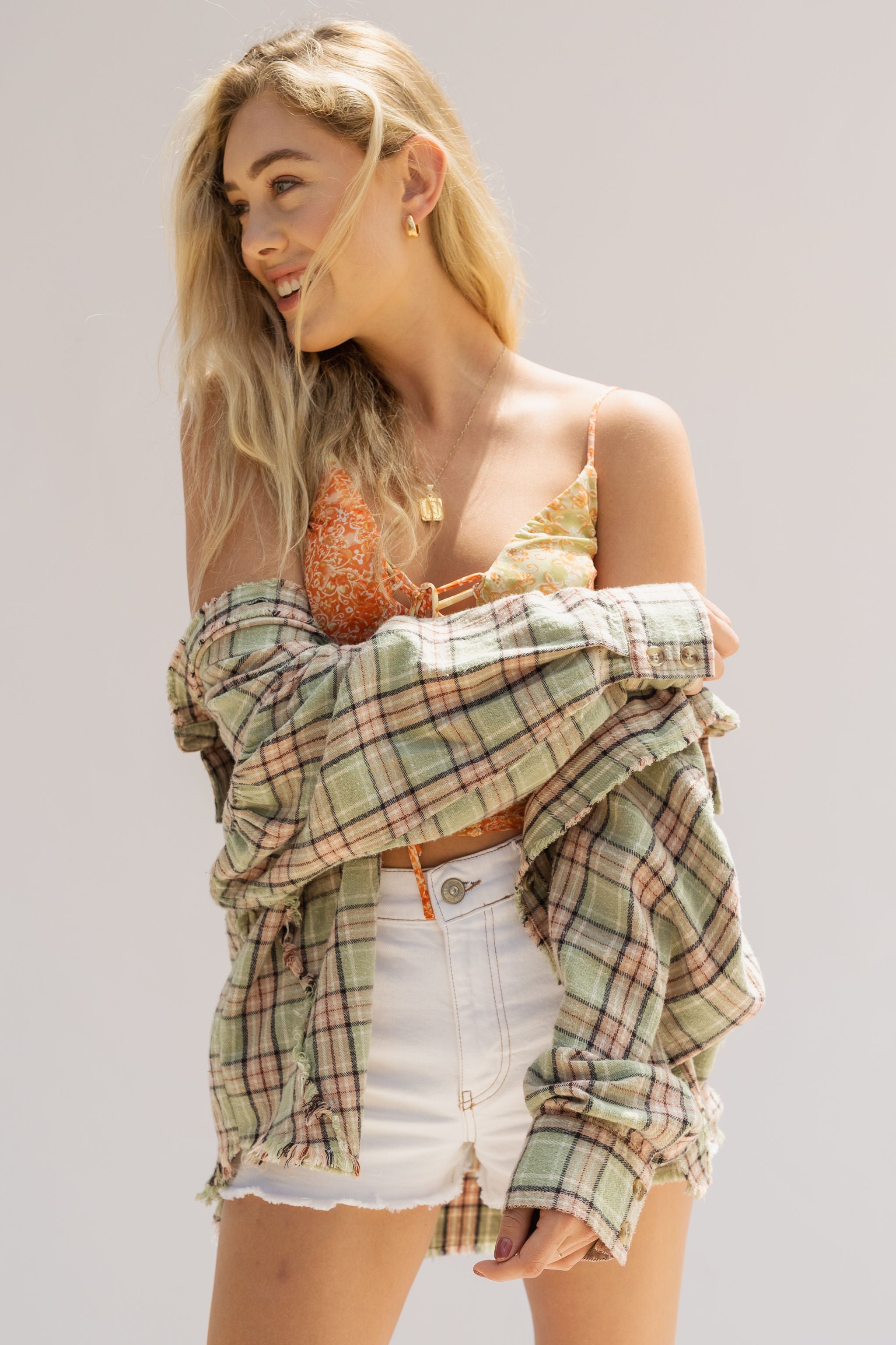 Wanna Rock Plaid Flannel Top