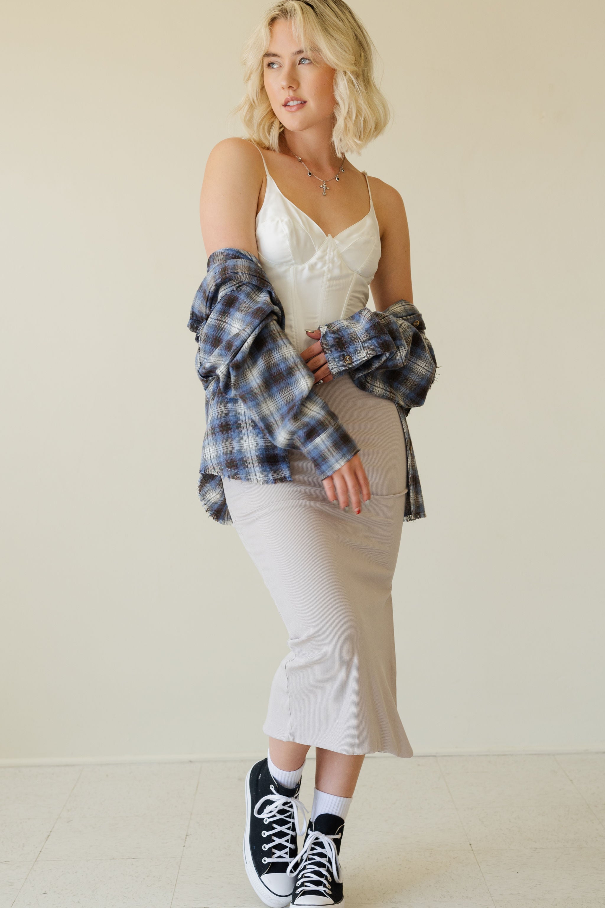 Don't Change Ribbed Midi Skirt