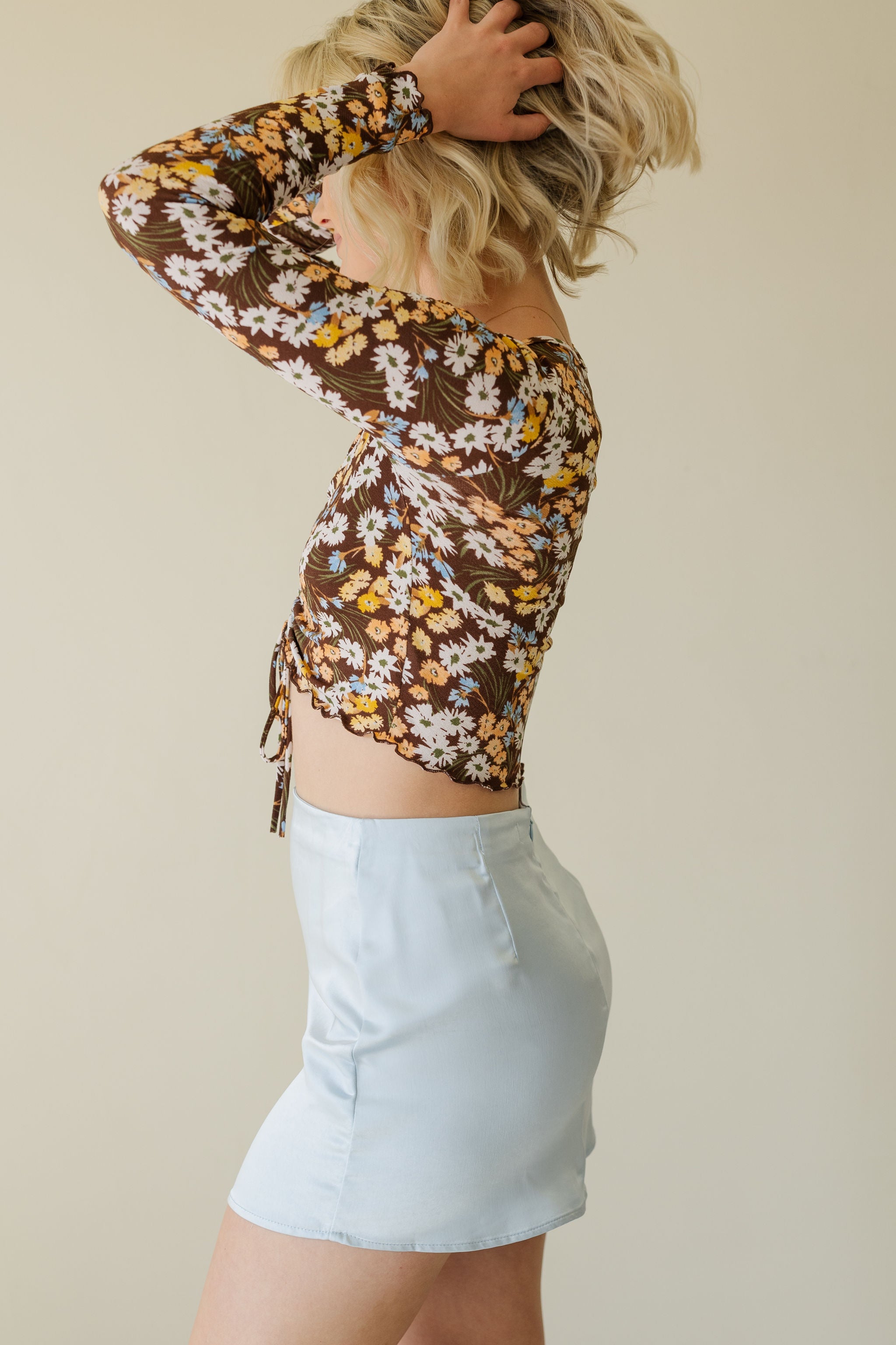 Just Because Long Sleeve Floral Top