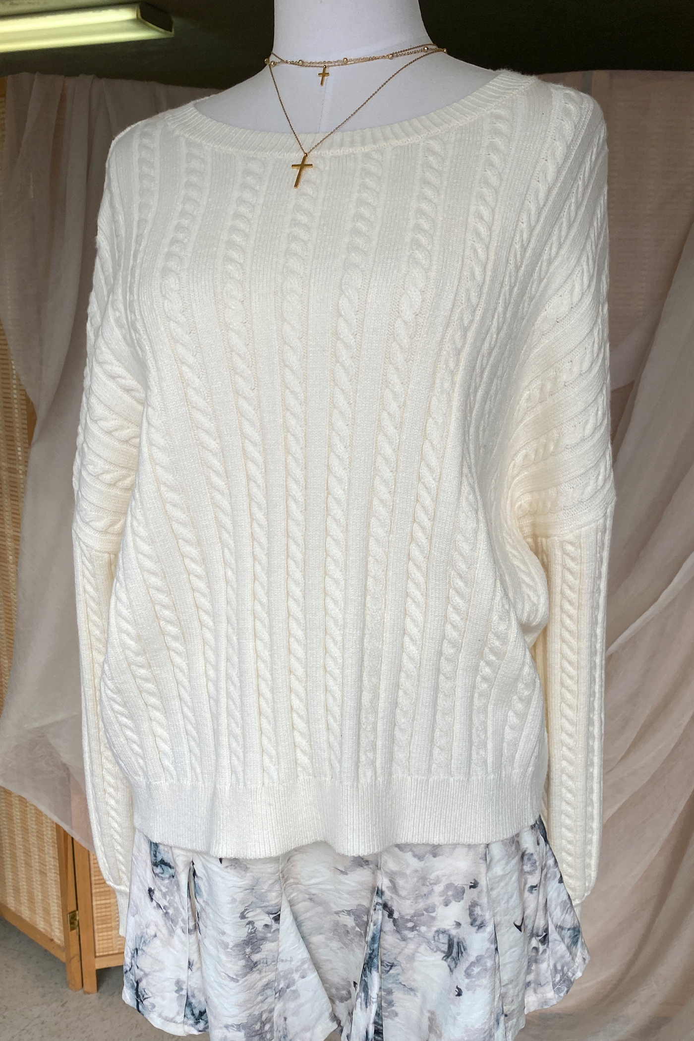 Basic Cable Knit Sweater