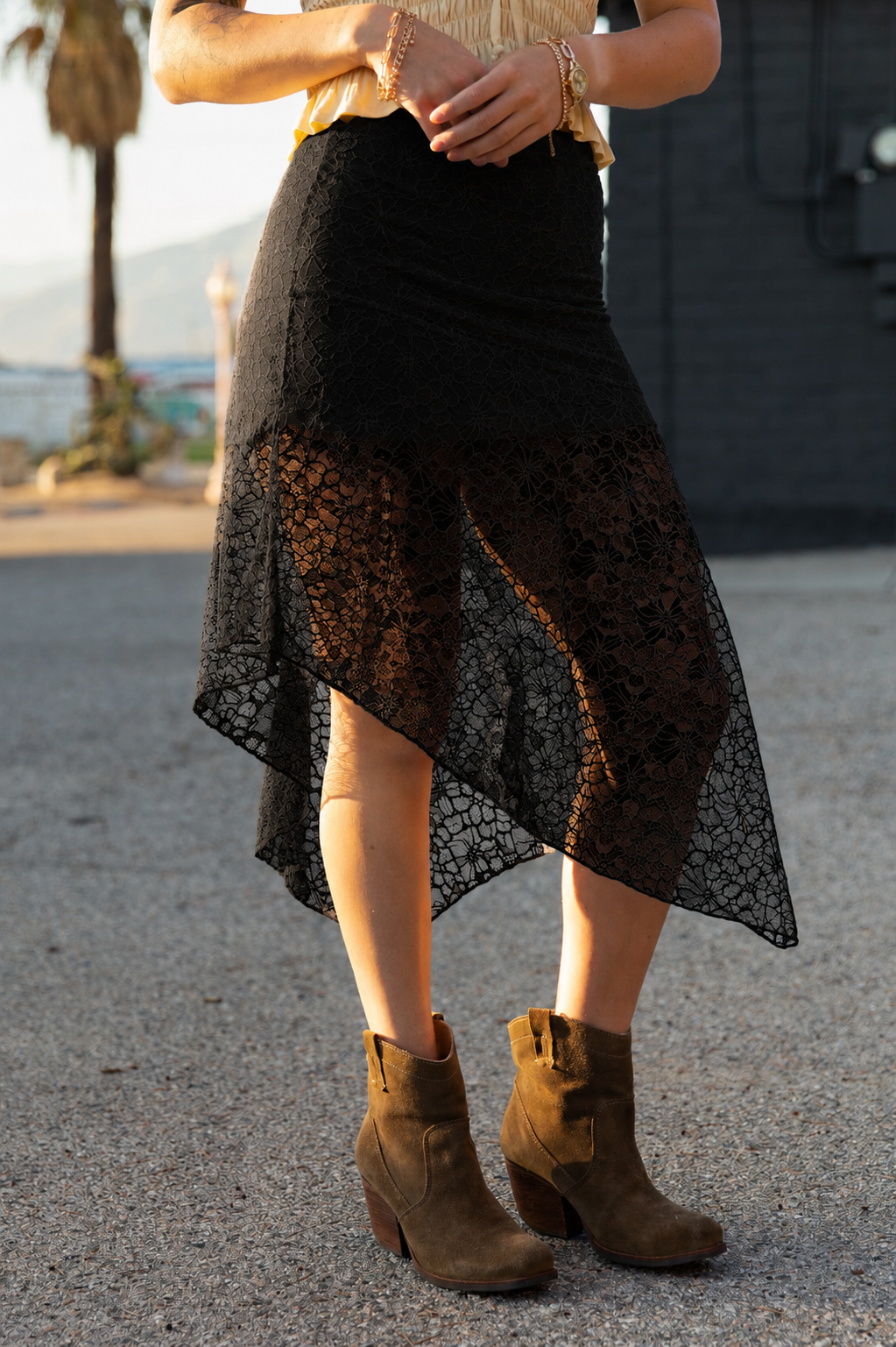 Asymmetrical Midi Skirt
