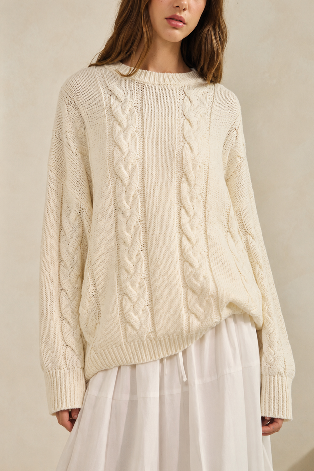 Cable Knit Oversized Sweater