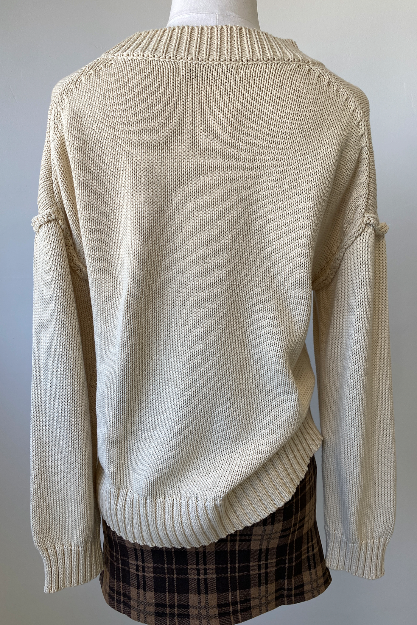 Reverse Stitch Knit Sweater