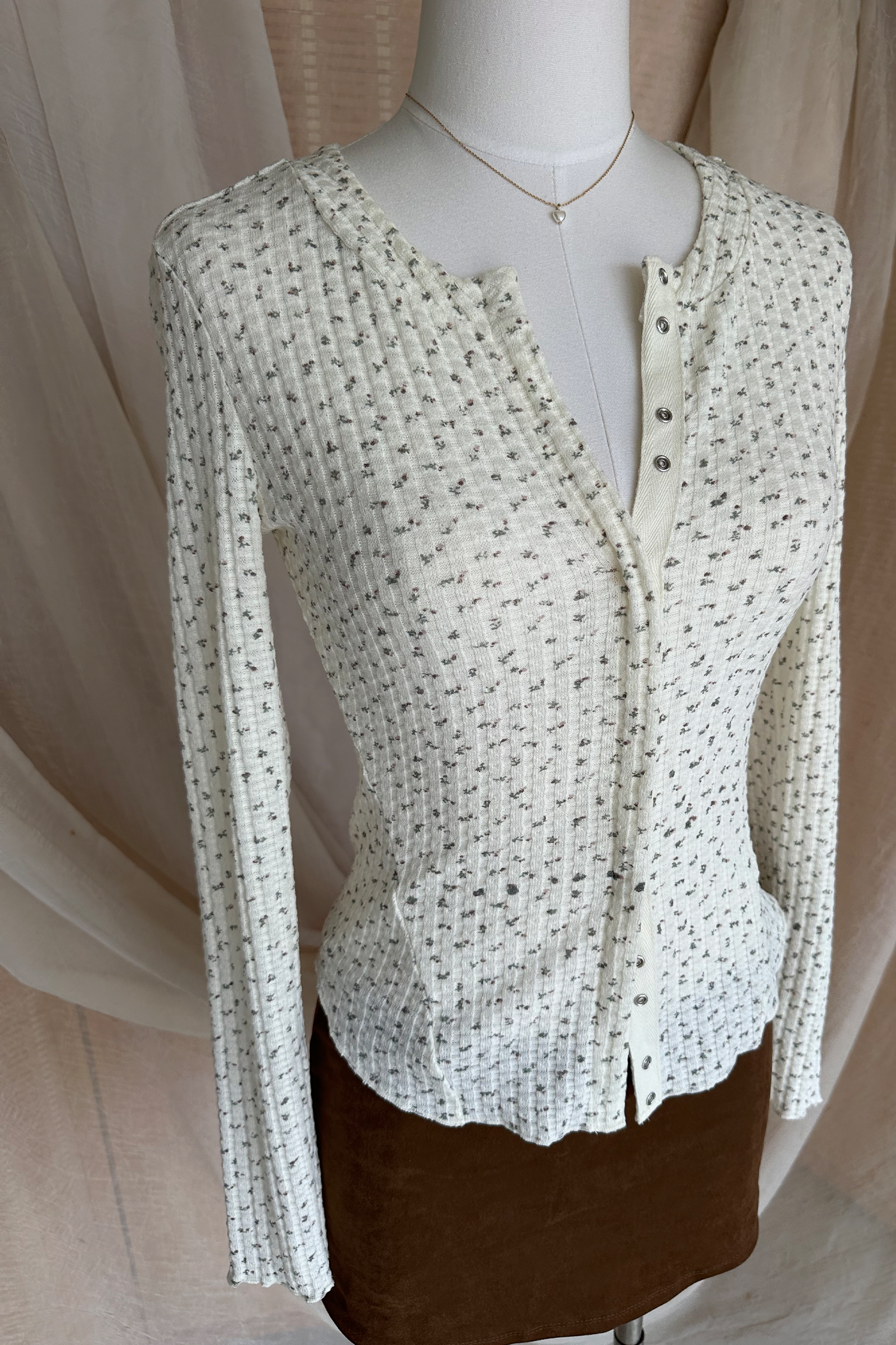 Ditsy Floral Long Sleeve Top