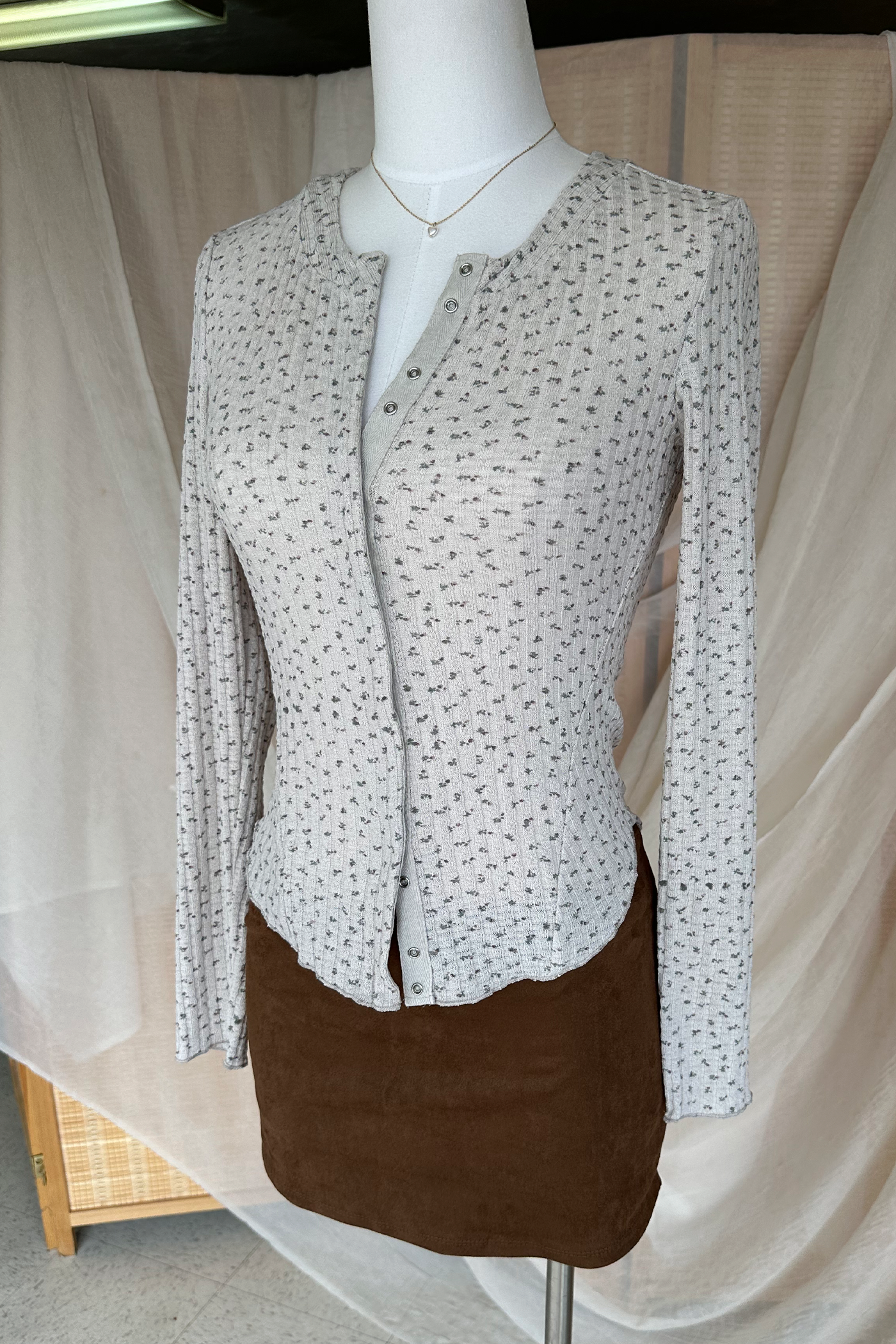 Ditsy Floral Long Sleeve Top