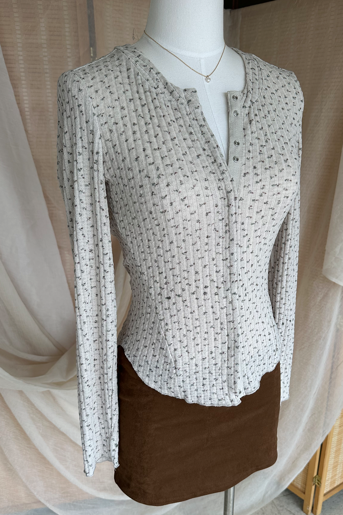 Ditsy Floral Long Sleeve Top