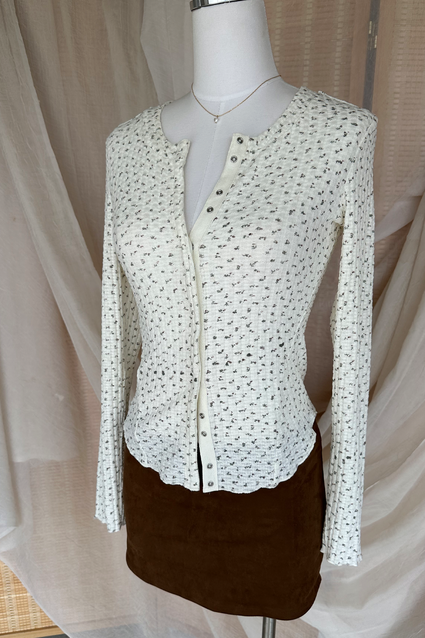 Ditsy Floral Long Sleeve Top