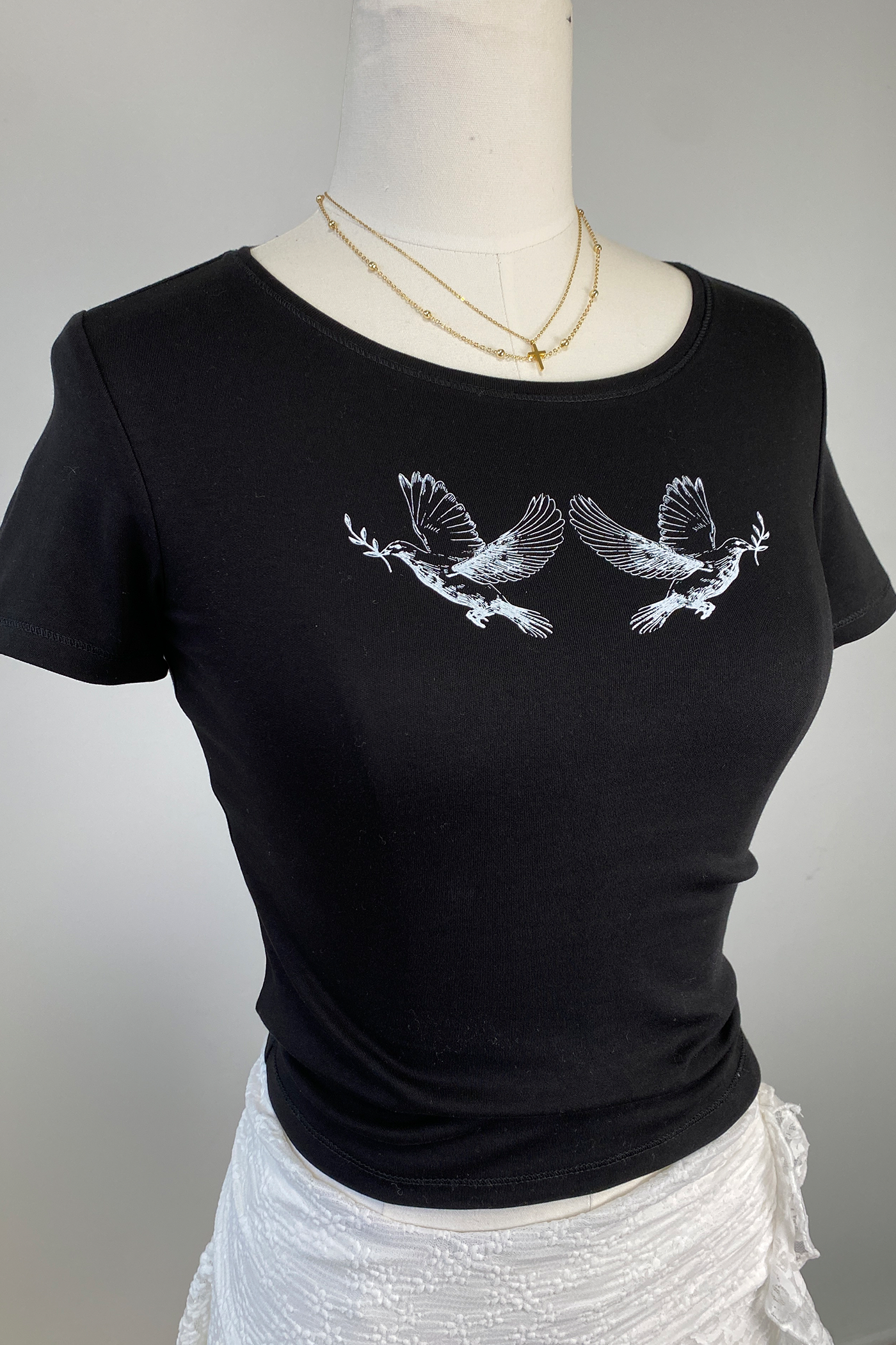 Dove Graphic Babydoll Tee