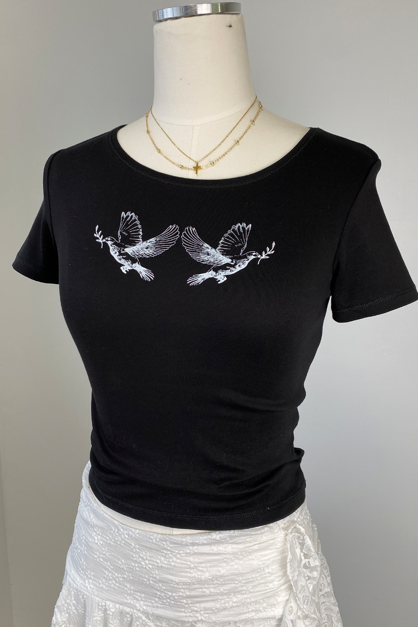 Dove Graphic Babydoll Tee