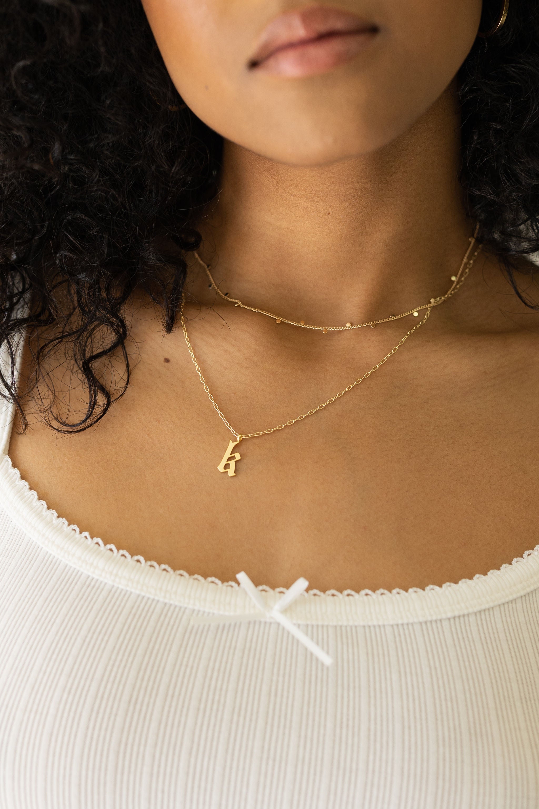 Dainty Letter Pendant Necklace