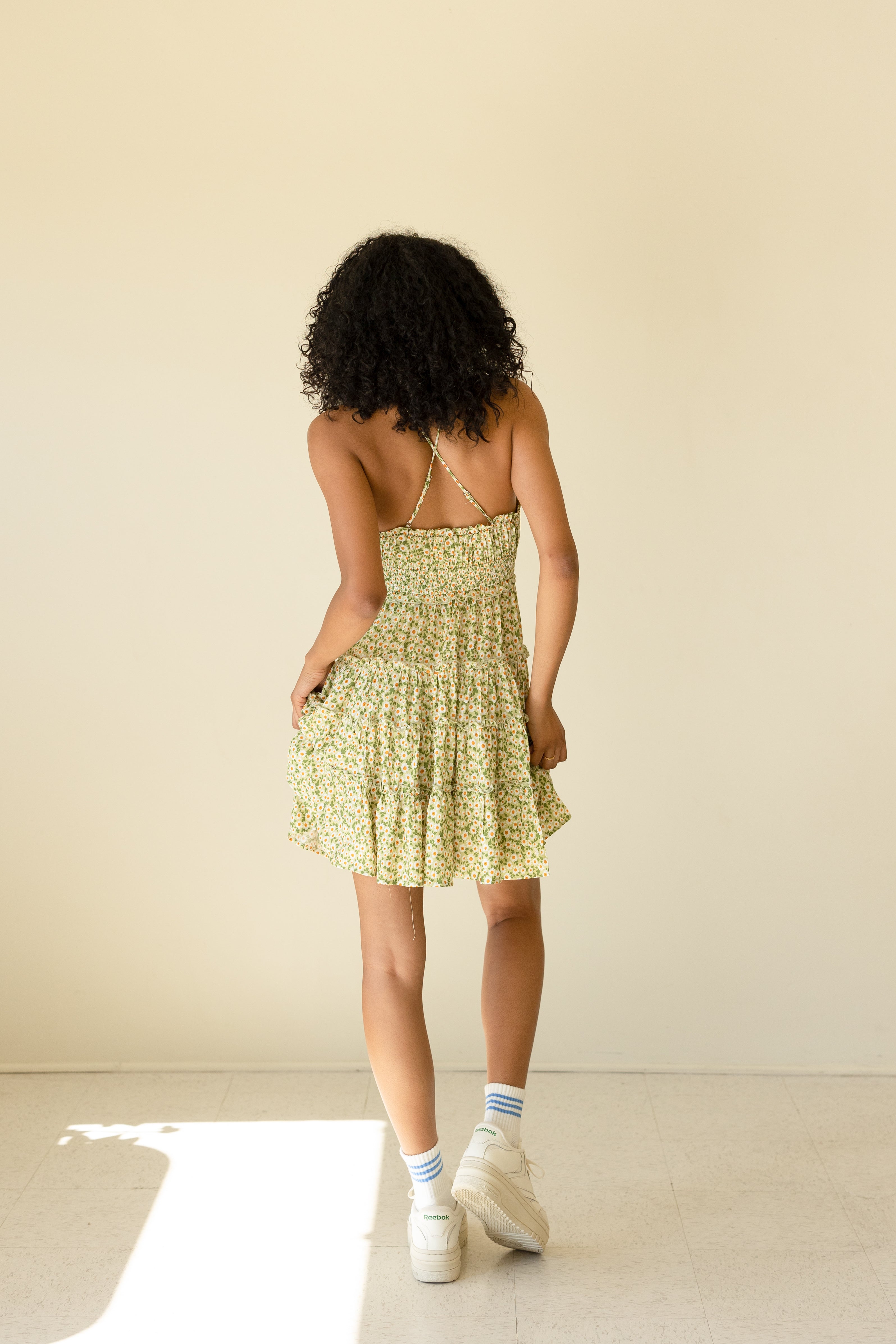 Green Floral Cami Dress