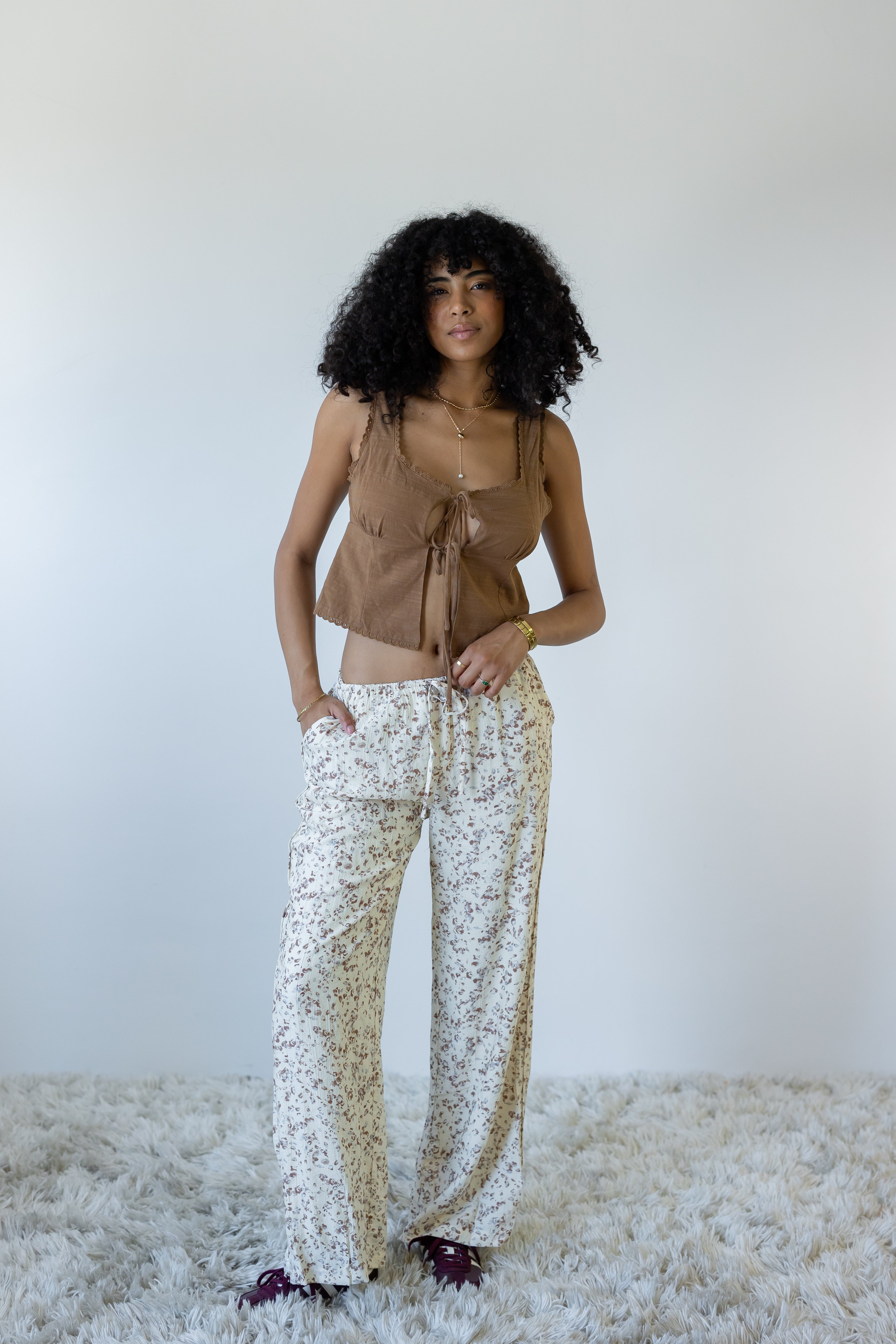 Split Front Sleeveless Top